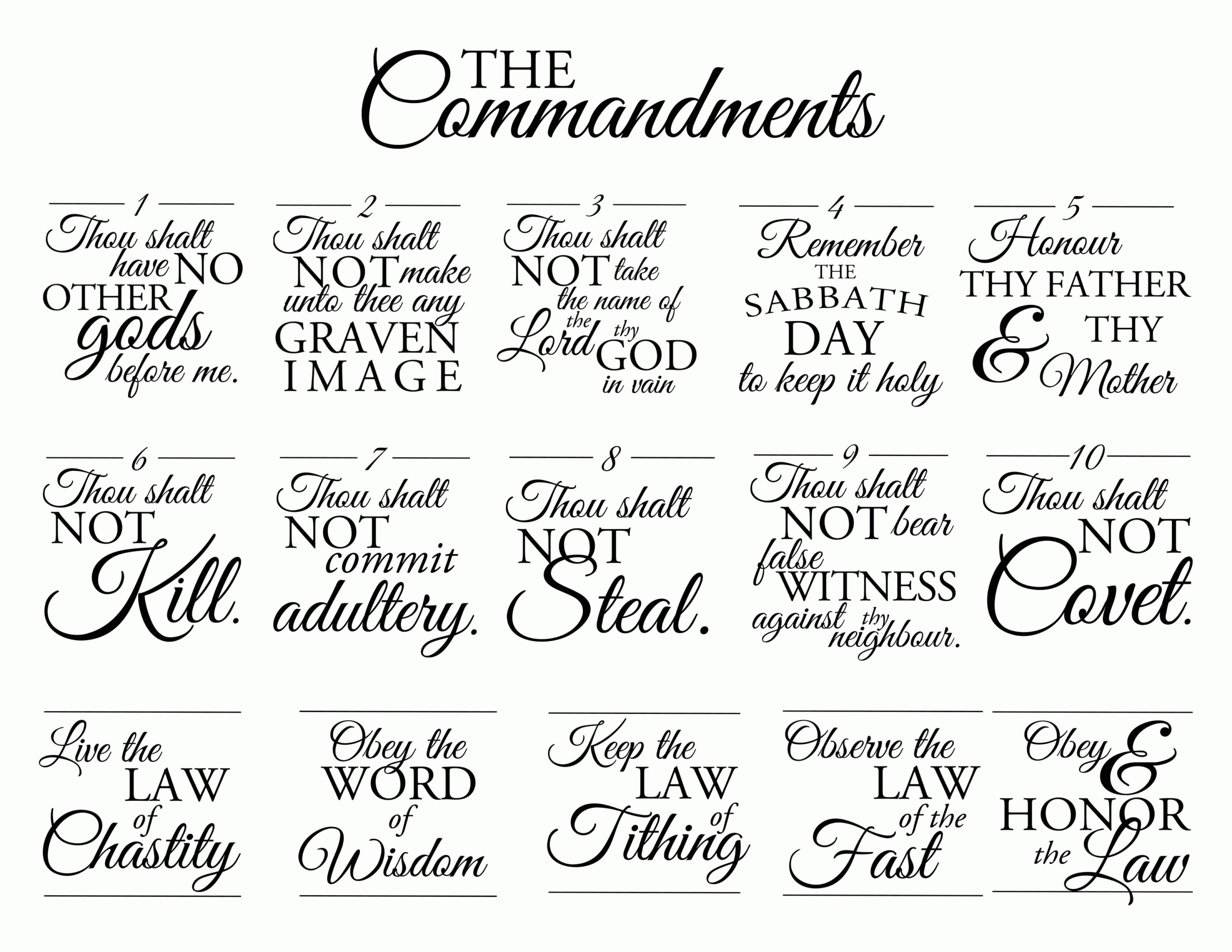 Ten Commandments Coloring Pages Printable