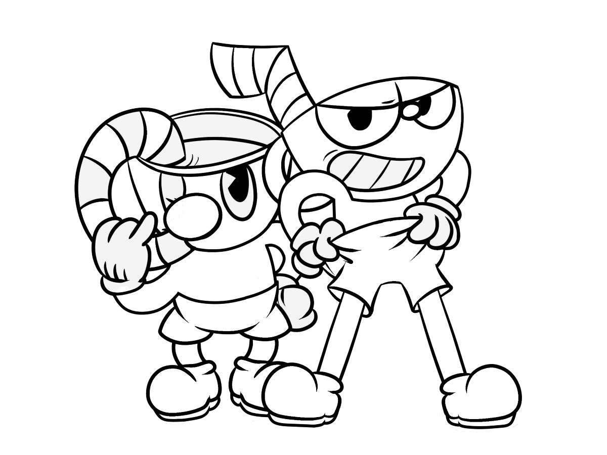 10 Free Printable Cuphead Coloring Pages