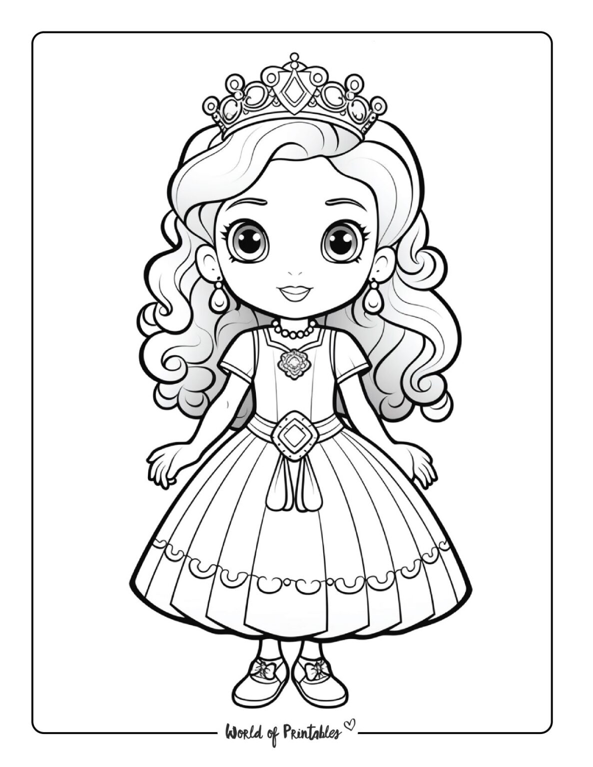 Printable Color Page Of Princesses