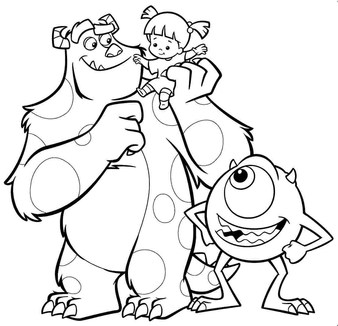 11 Coloring Pages Of Monsters Inc