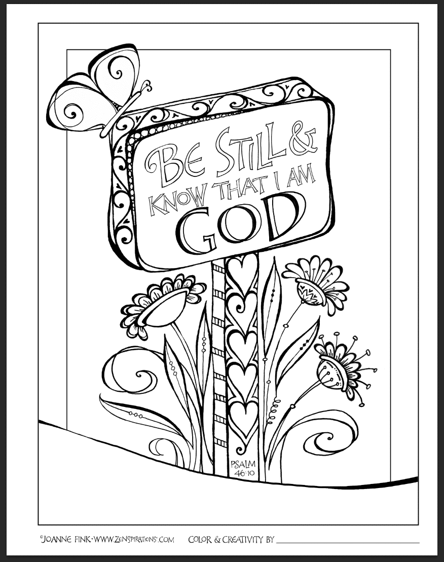 Printable Adult Coloring Pages Faith