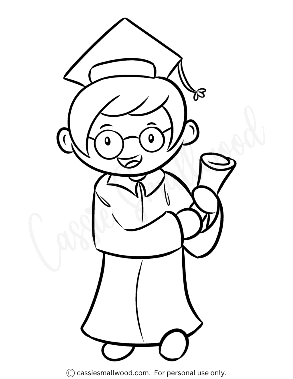 17 Cute Graduation Coloring Pages Cassie Smallwood