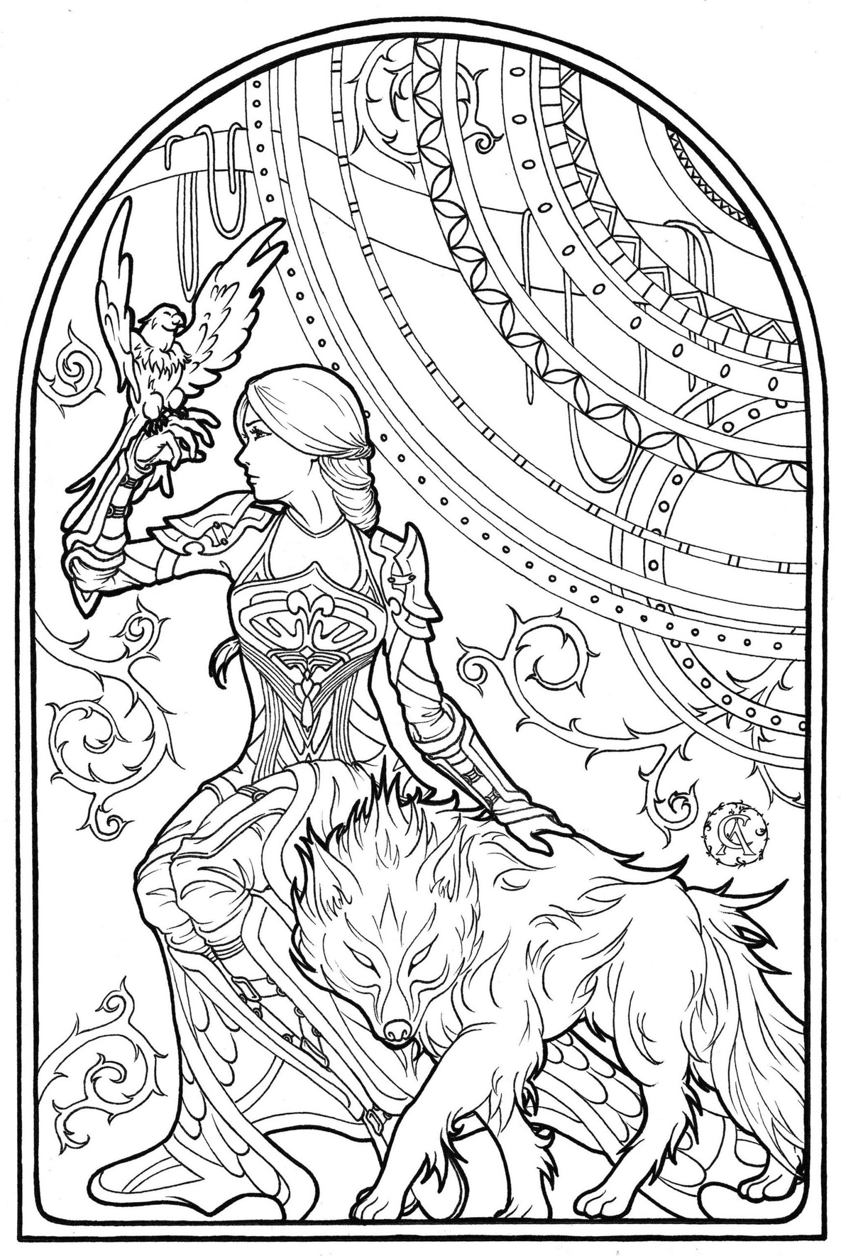 20 Free Printable Adult Fantasy Coloring Pages EverFreeColoring