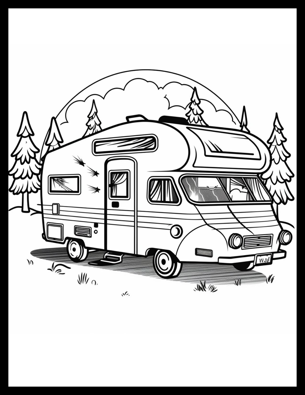 20 Free Printable RV Camper Coloring Pages For All Ages