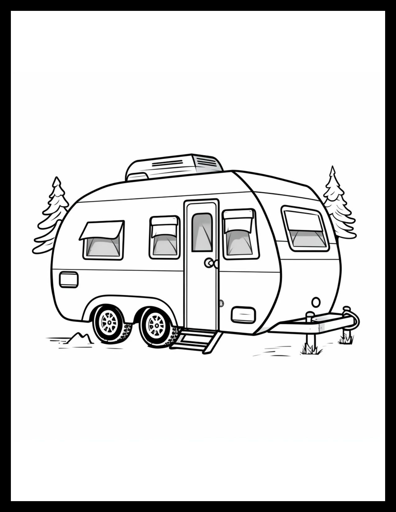 20 Free Printable RV Camper Coloring Pages For All Ages