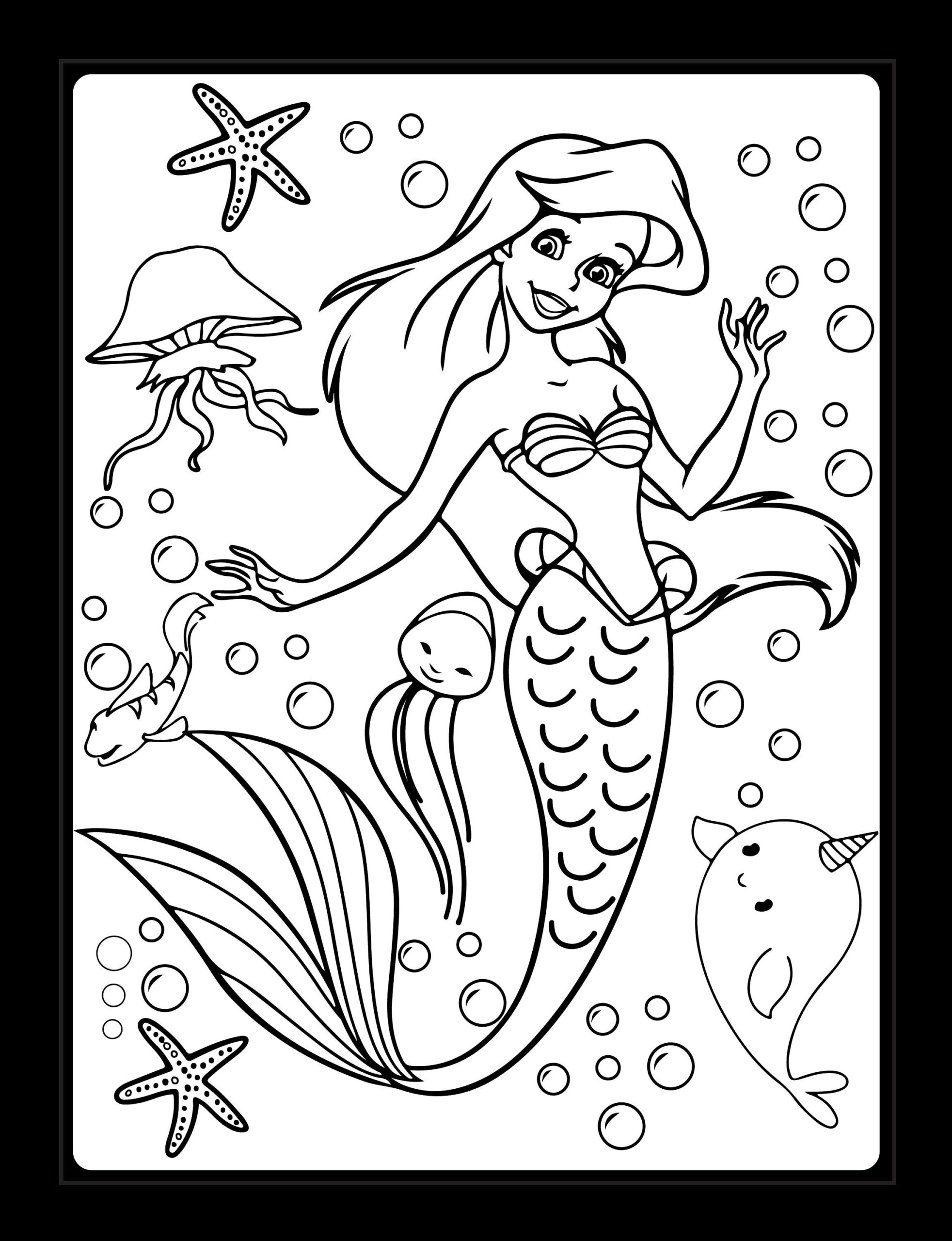 20 Printable Mermaid Coloring Pages Etsy Canada