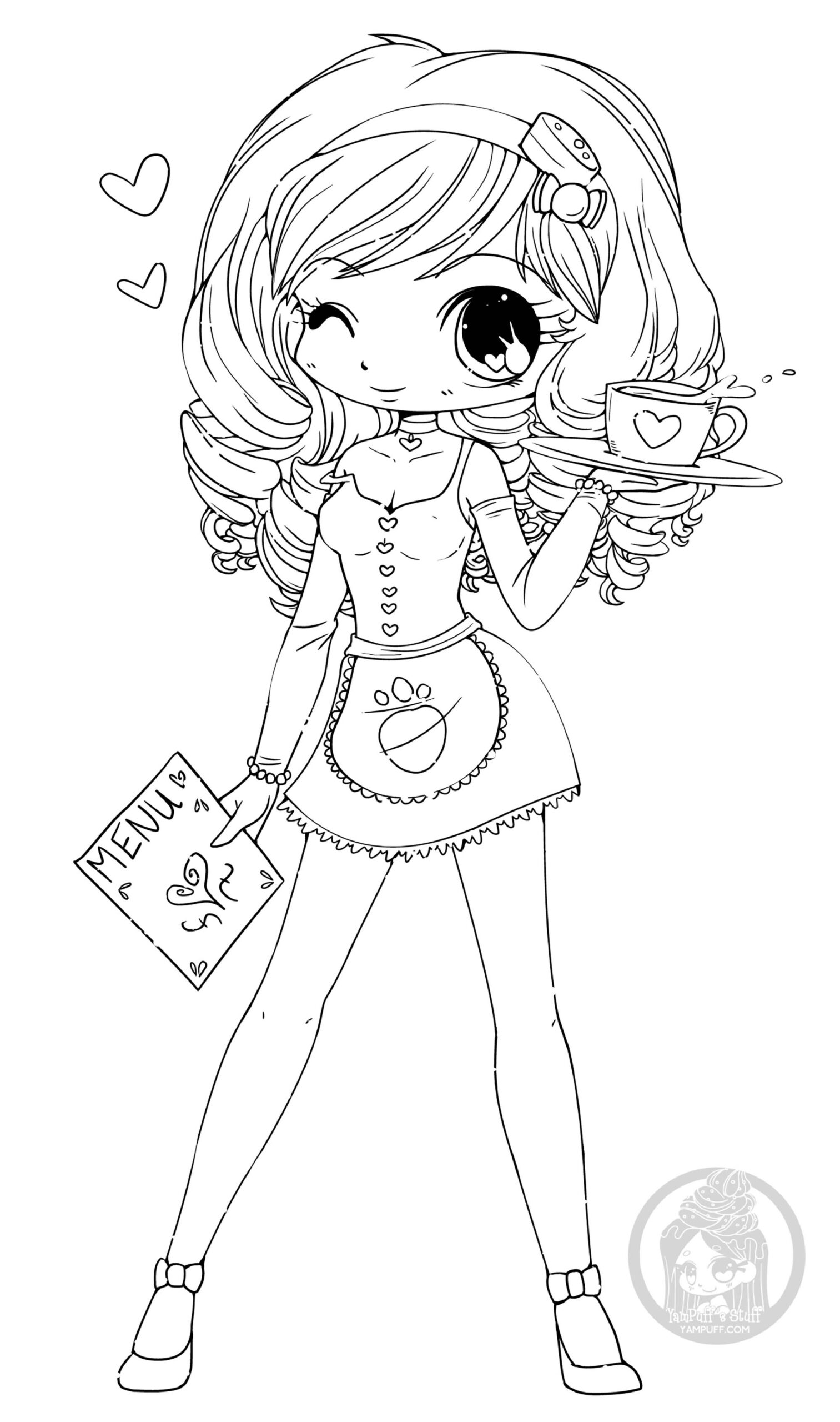 25 Ideas For Cute Anime Girls Coloring Pages Home Family Style And Cute Kawaii Coloring Pages