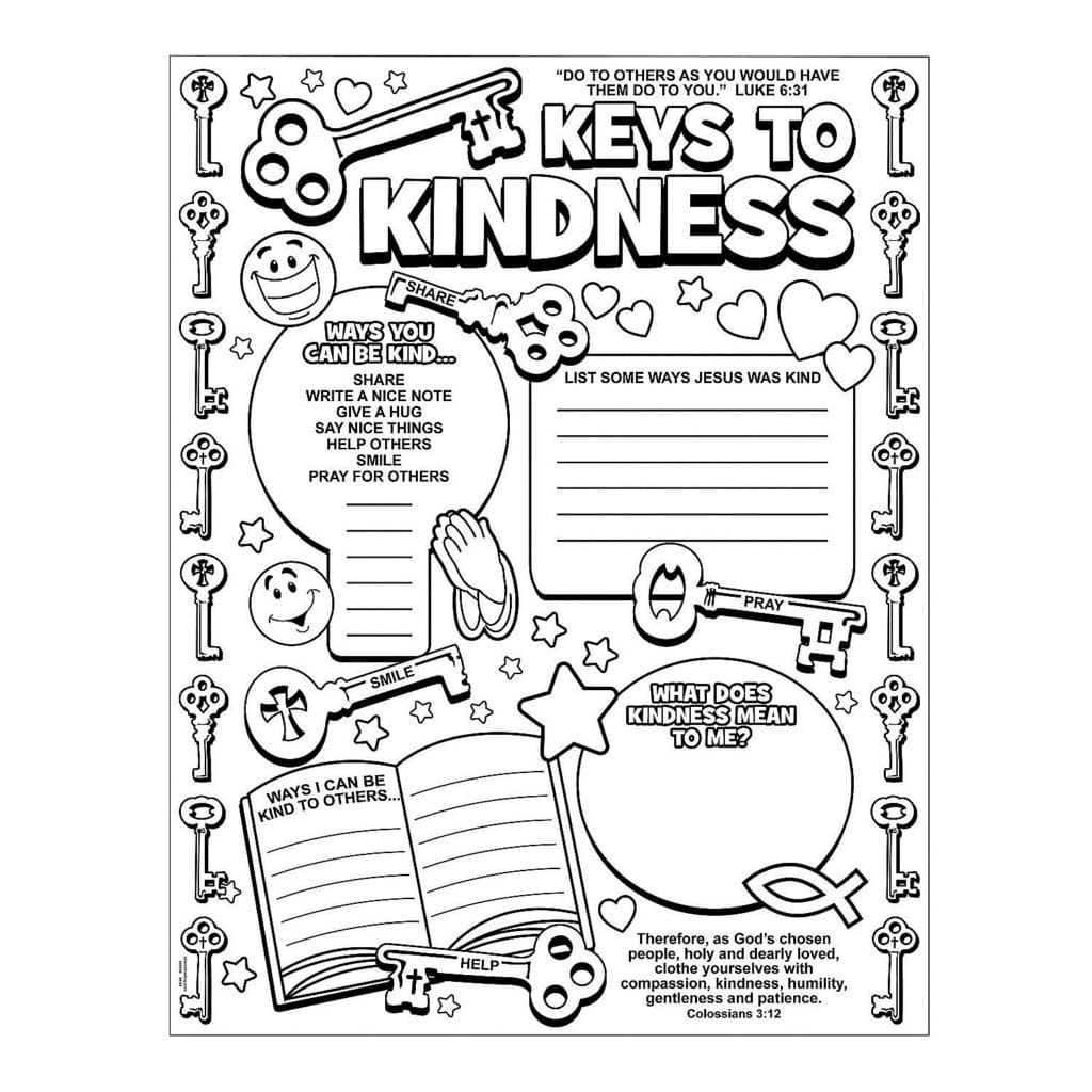 25 Printable Kindness Coloring Pages For Children Or Students Happier Human