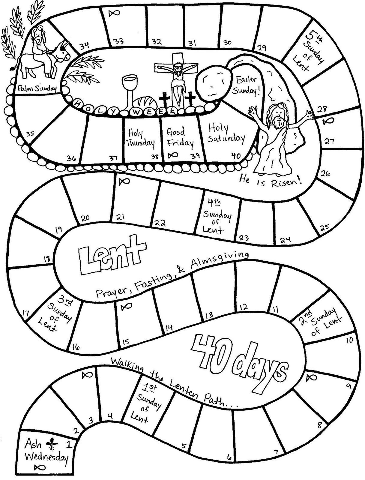 3 Coloring Pages For Lent Kids Calendar 40 Days Of Lent Catholic Lent