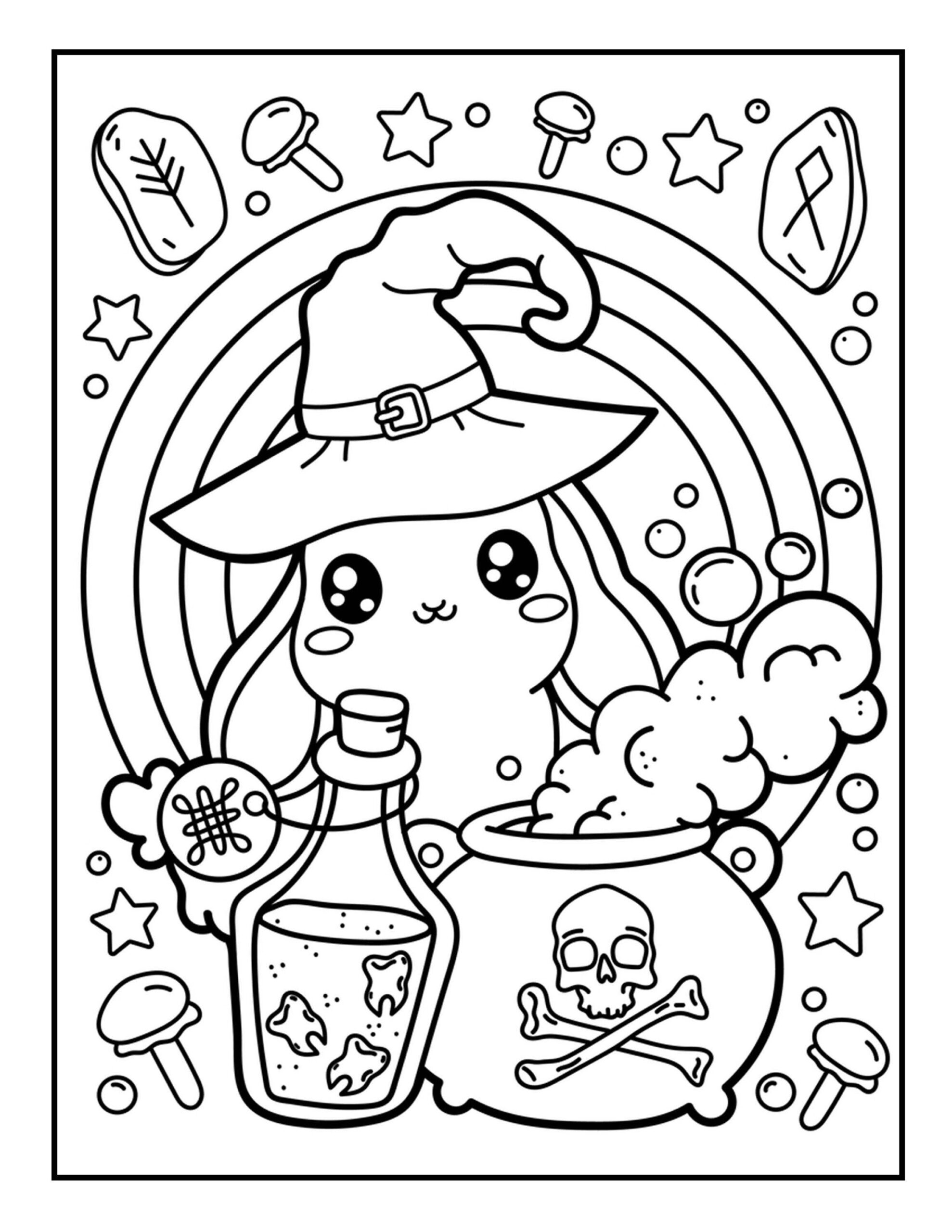 30 Printable HALLOWEEN COLORING PAGES Bunny Coloring Pages Coloring Pages Mandala Coloring