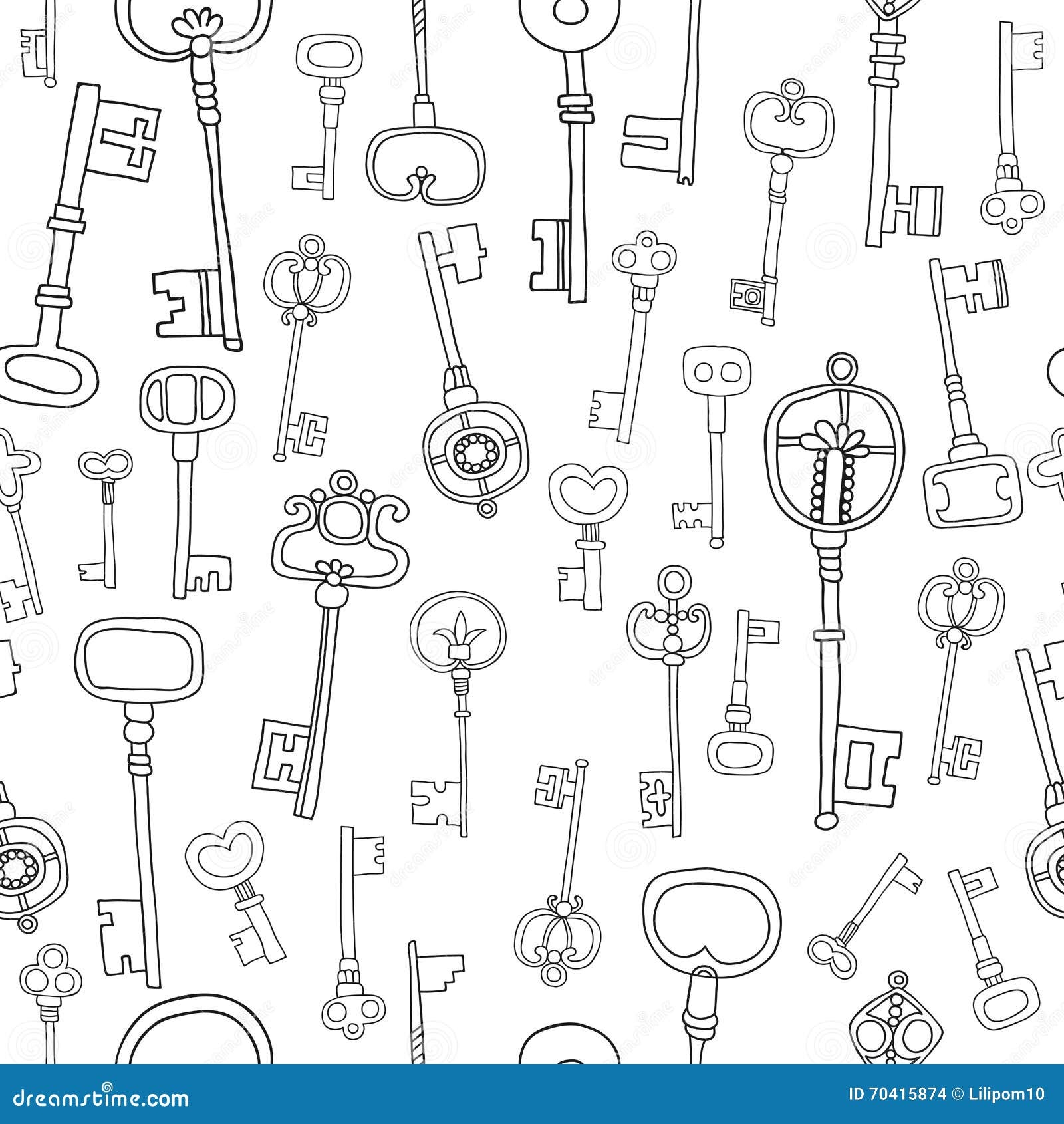 Printable Keys Coloring Pages