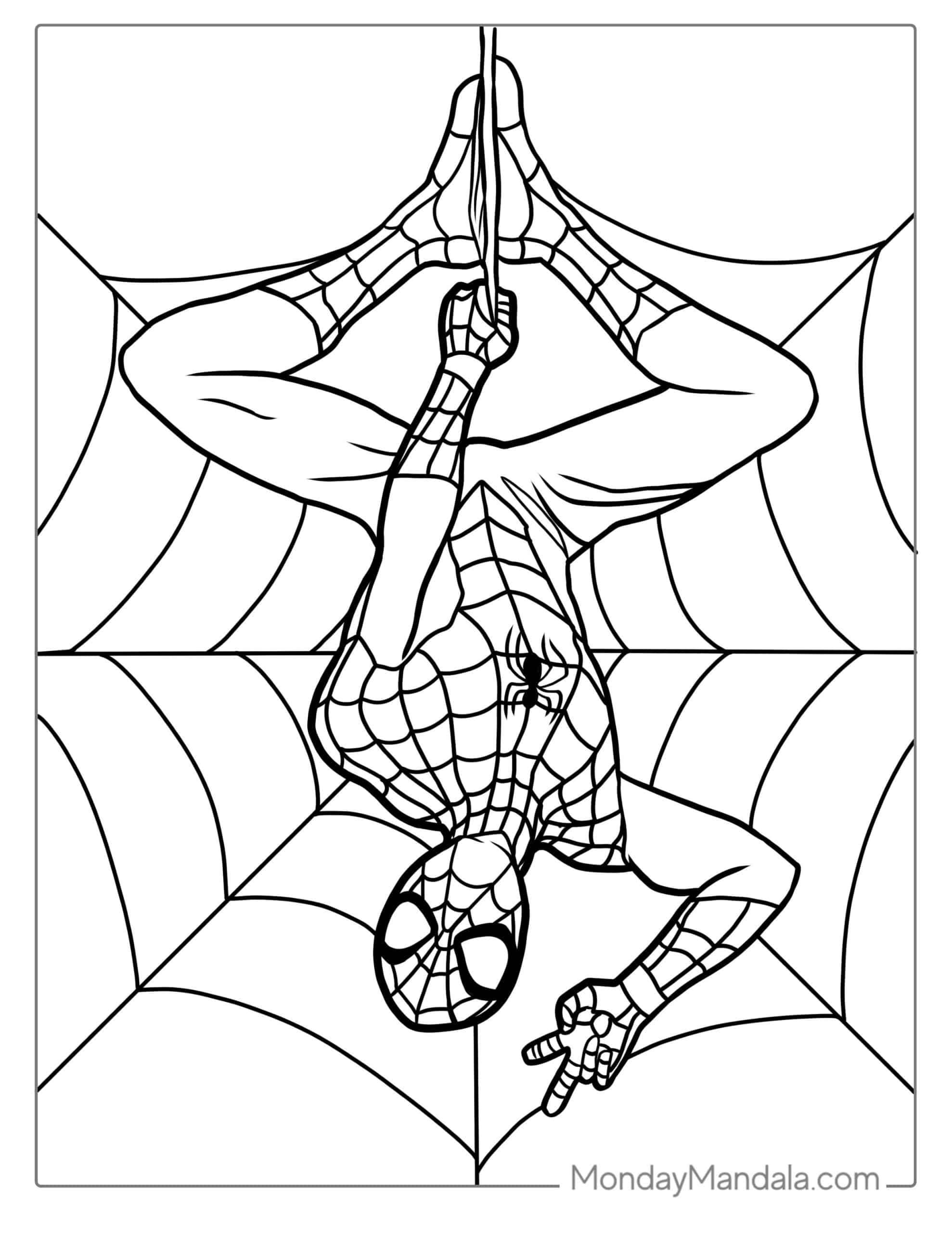 Free Spiderman Printable Coloring Pages