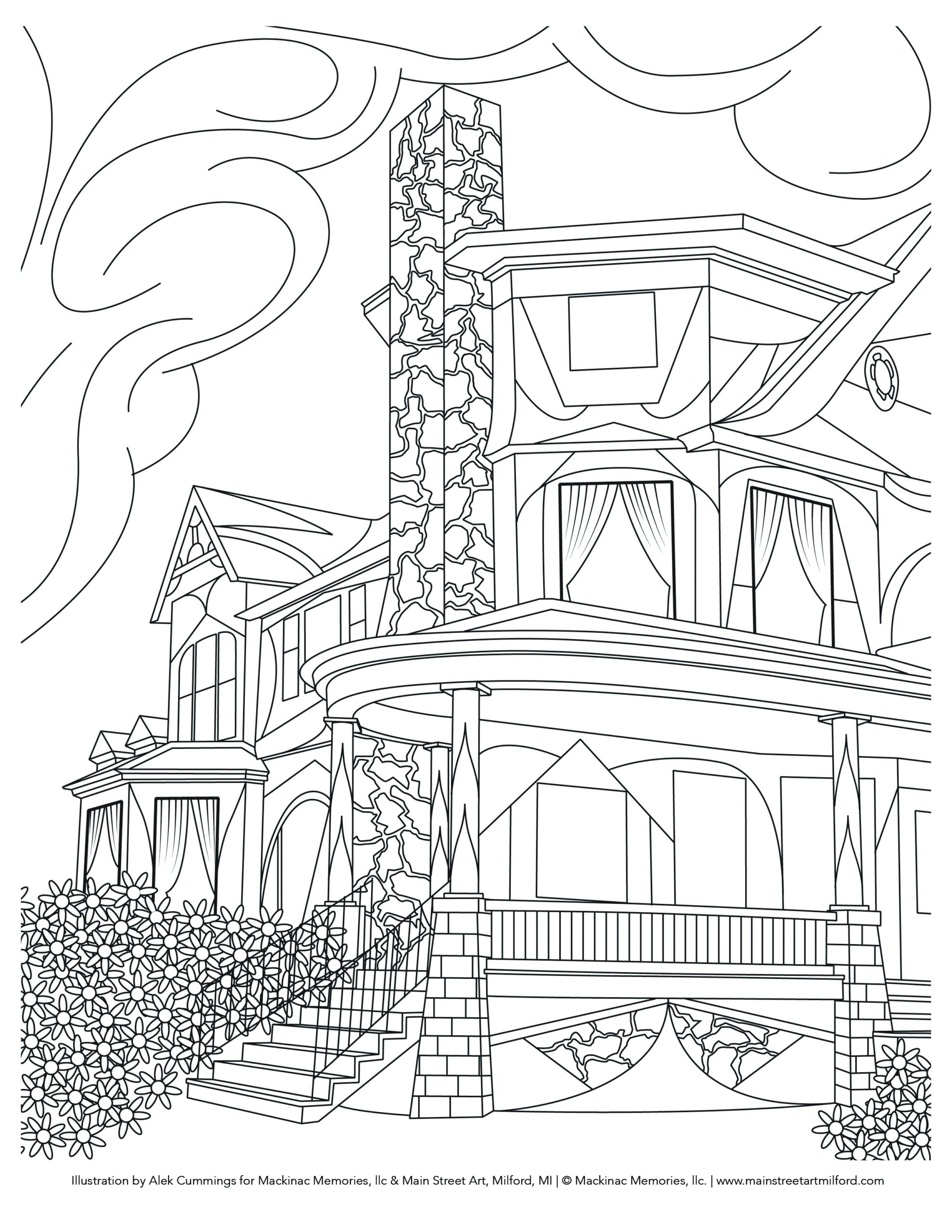 Printable Coloring Pages Buildings