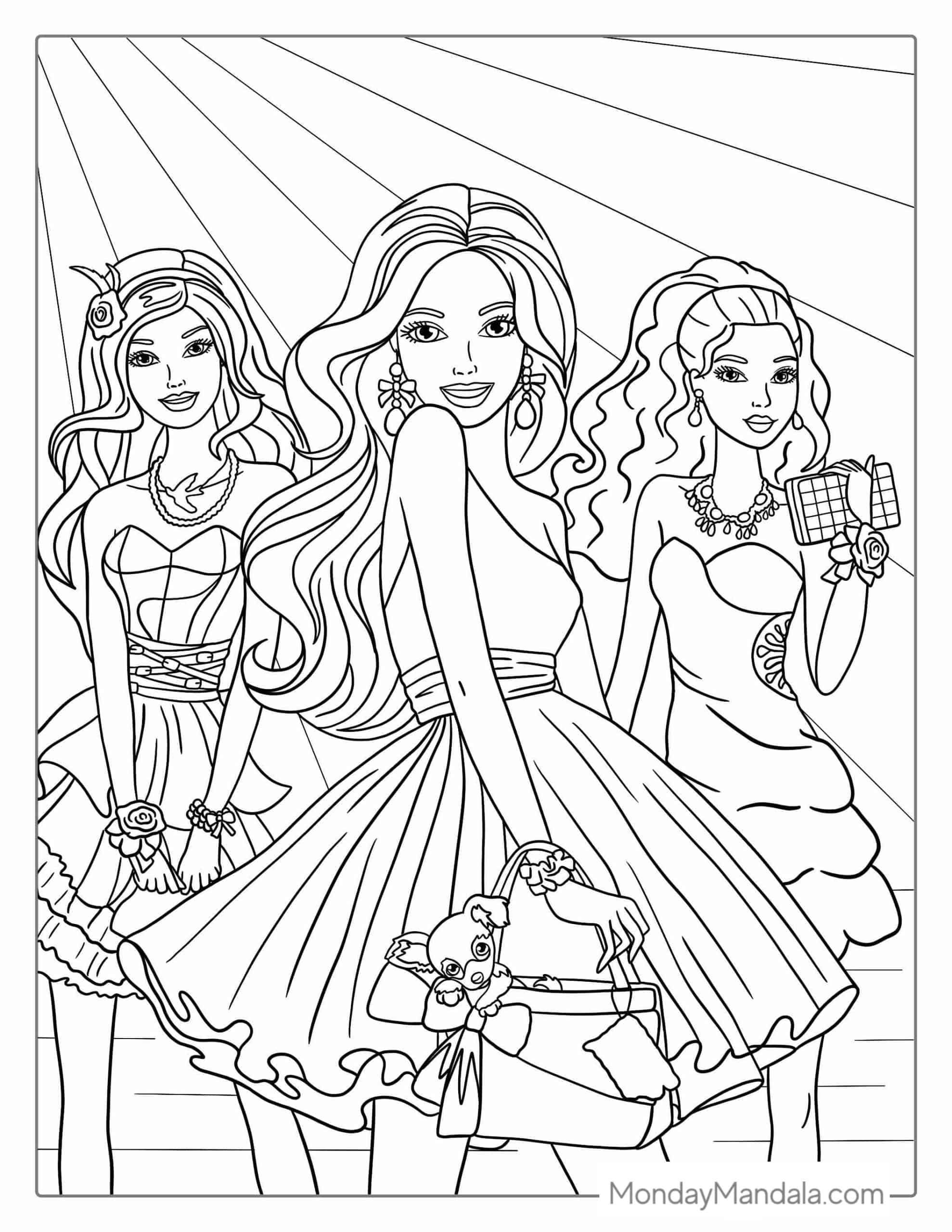 Free Printable Coloring Pages Barbie