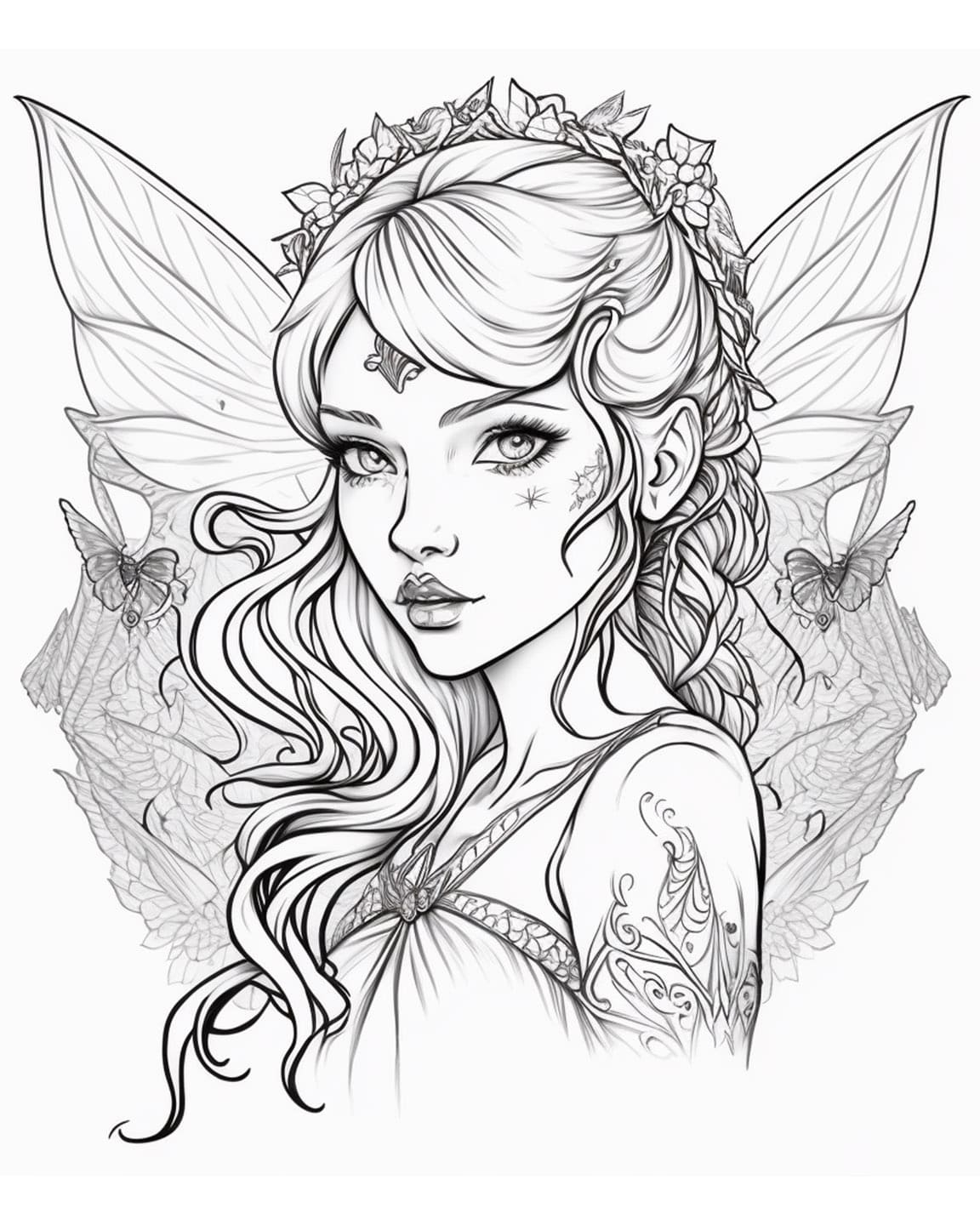 Audlt Coloring Pages Printable/Fantasy