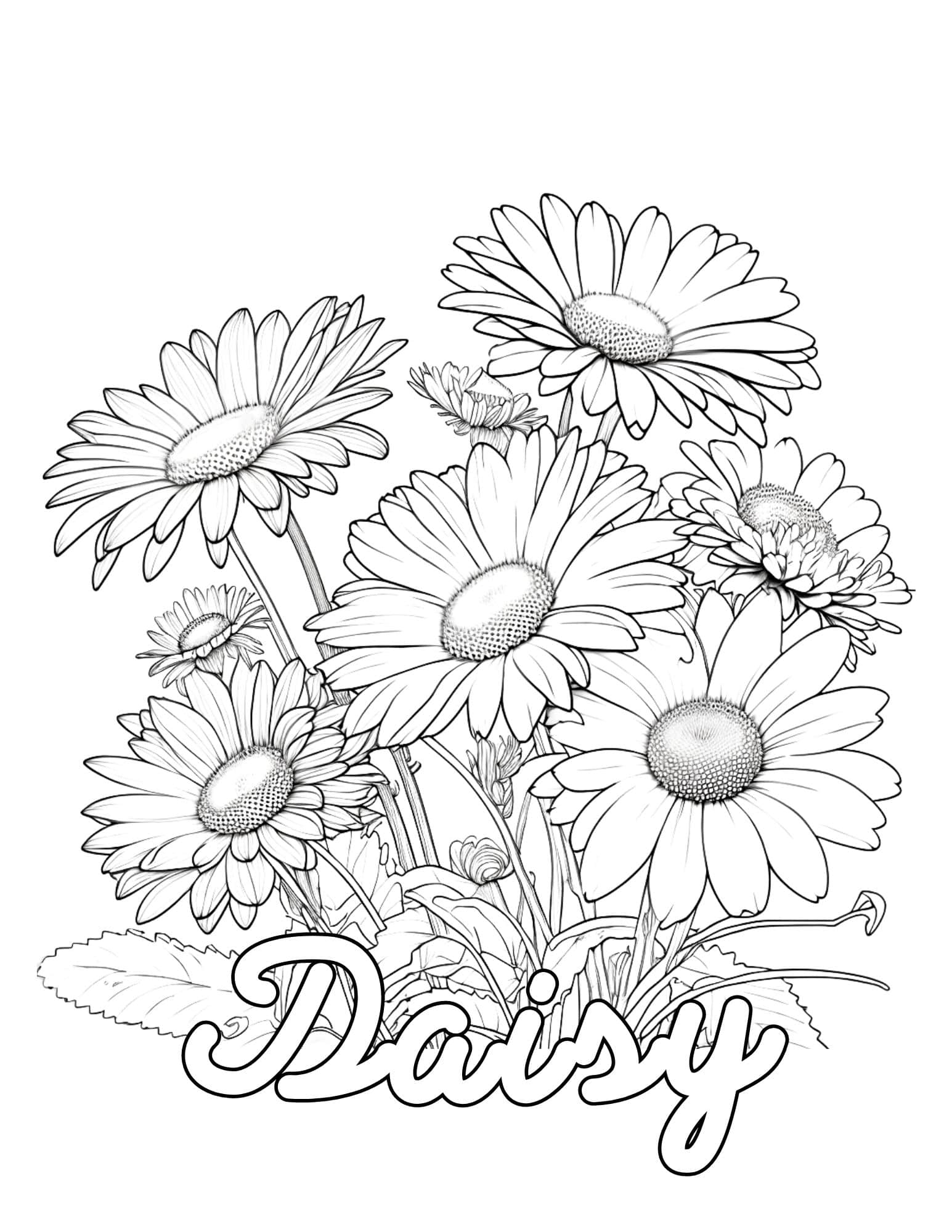 54 Stunning Flower Coloring Pages For Kids And Adults