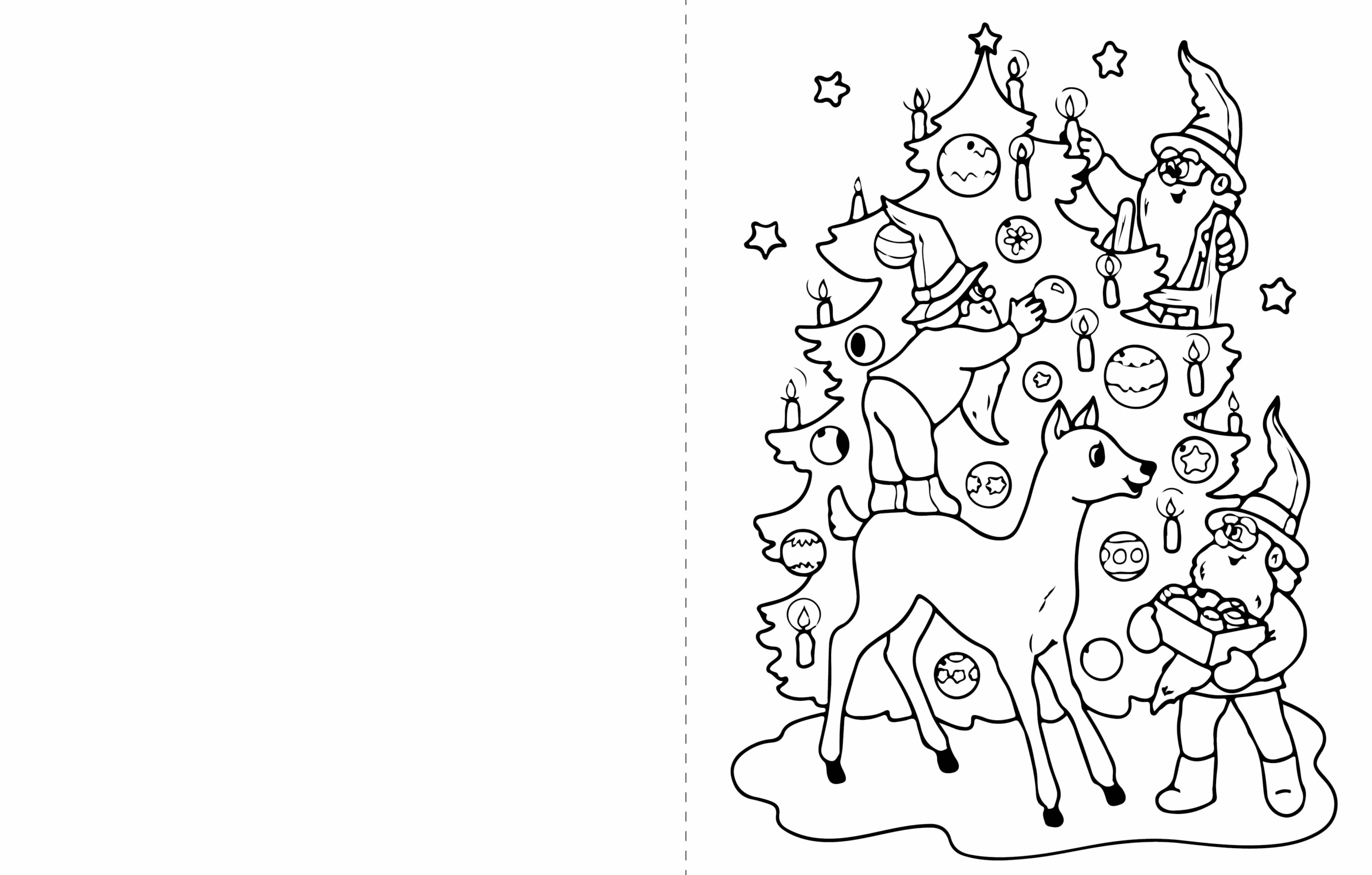 6 Best Images Of Printable Color Print Christmas Cards Printable Christmas Coloring Cards Kids