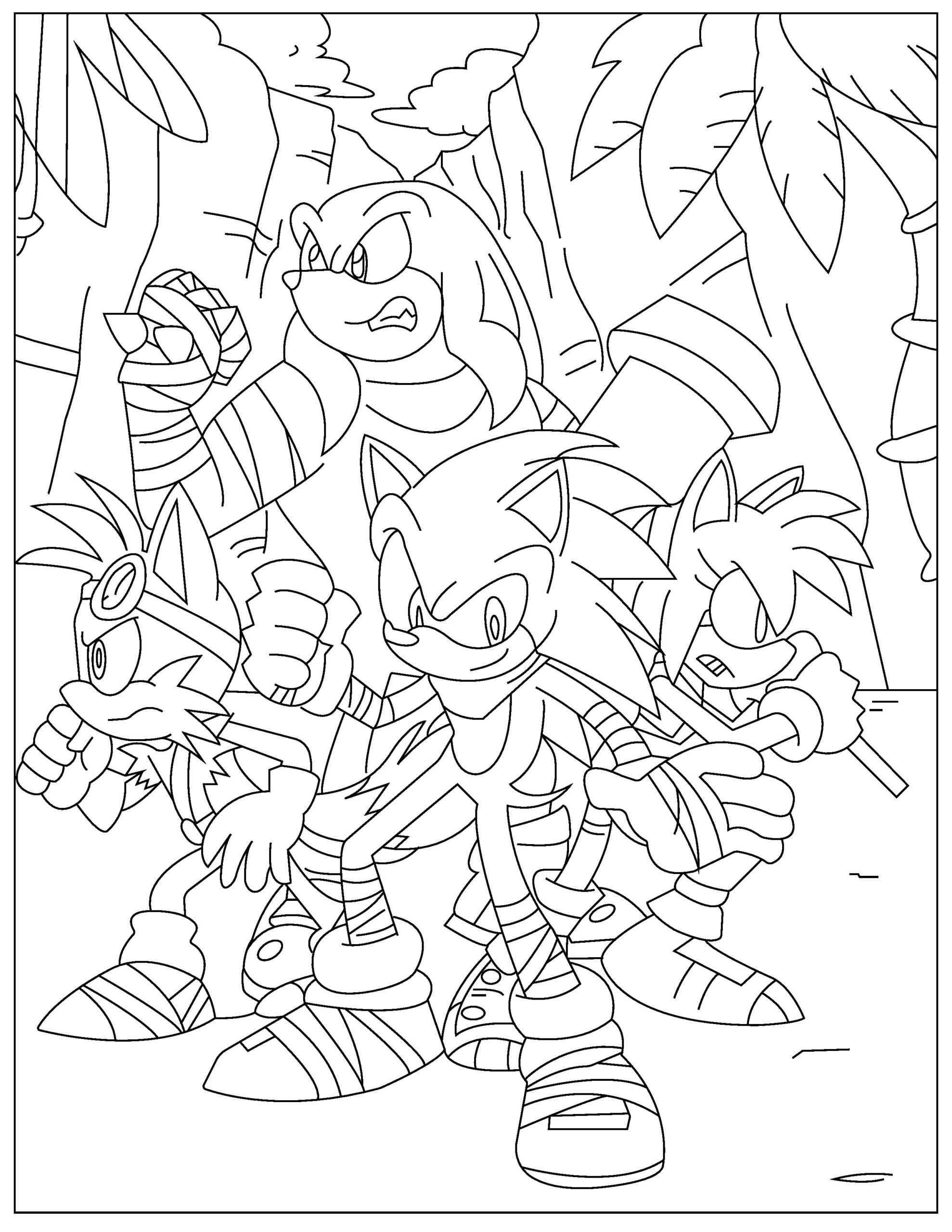 76 Sonic Coloring Pages For Children Free PDF Printables