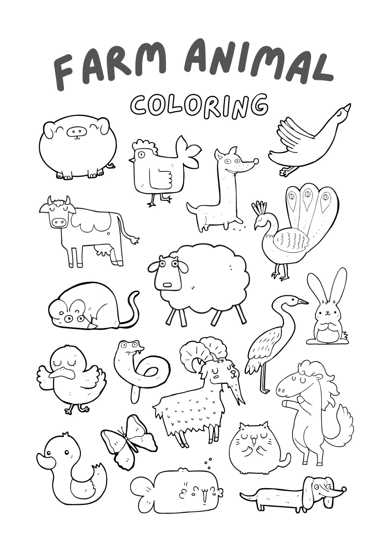 9 Sets Of Farm Coloring Pages Free Farm And Animals Worksheets