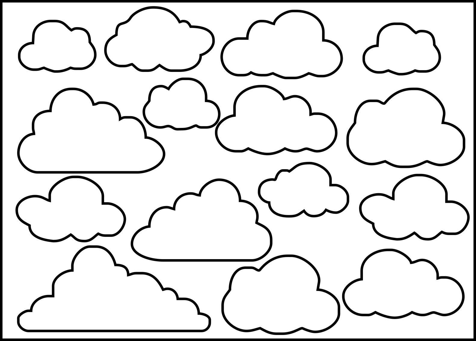 Free Printable Clouds Coloring Pages
