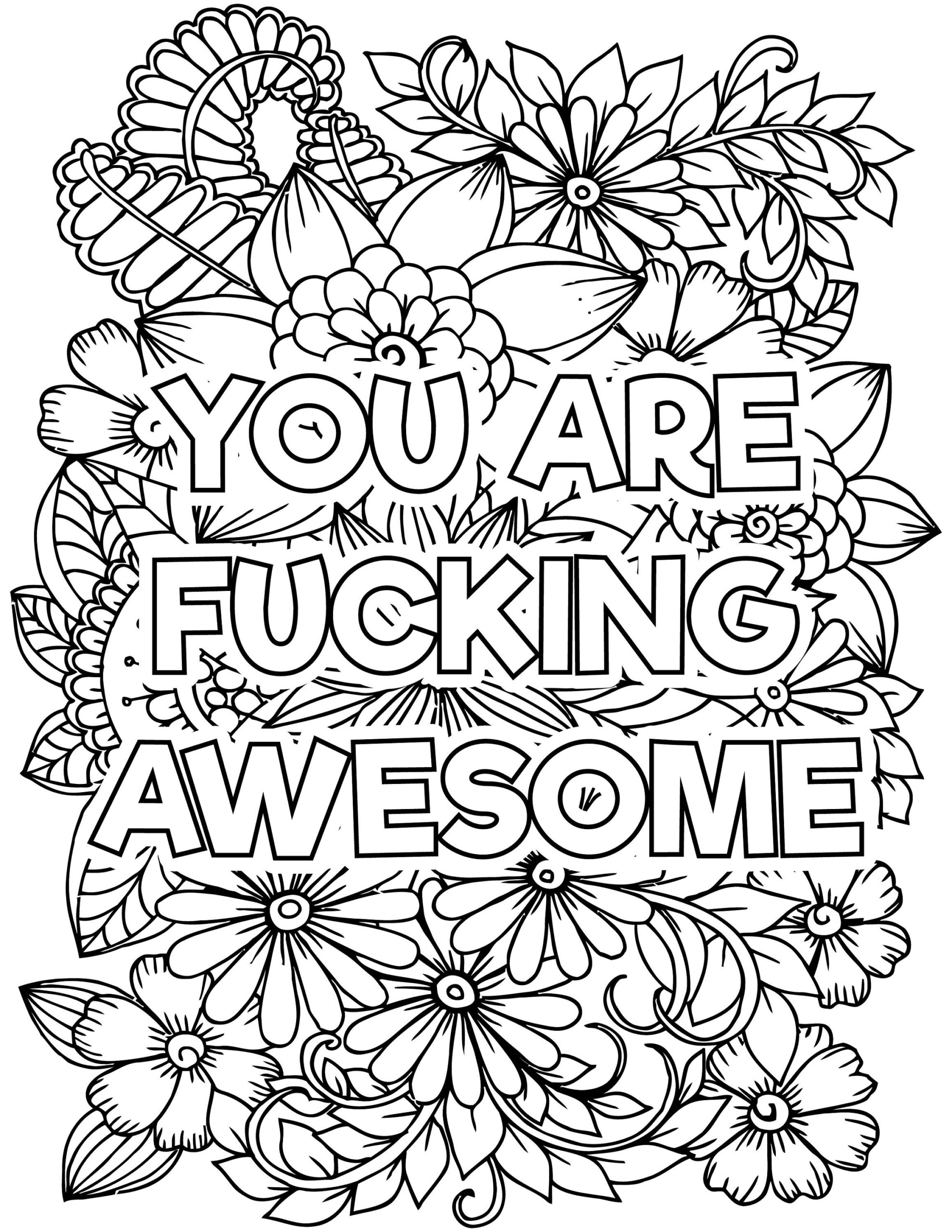 Printable Swear Word Coloring Pages