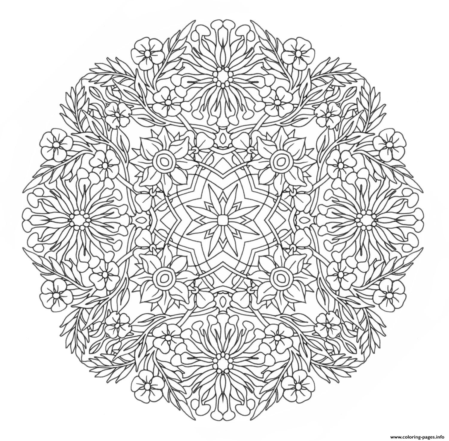 Advanced Mandala Complex Creative Design Coloring Page Printable