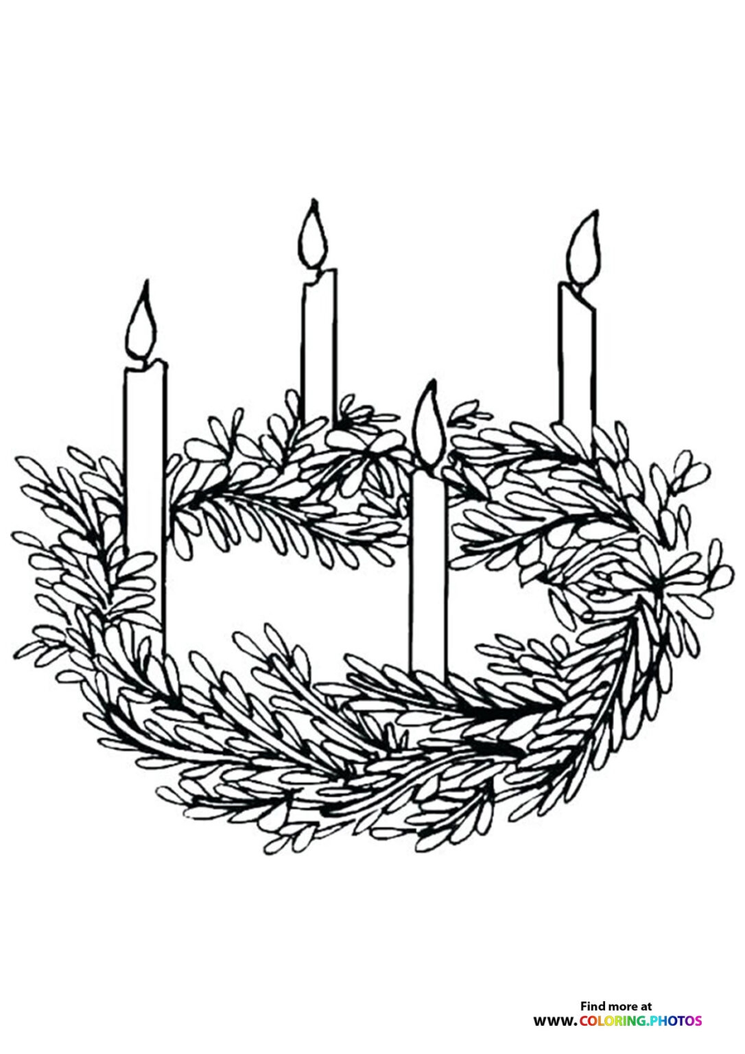 Advent Wreath Coloring Pages Printable