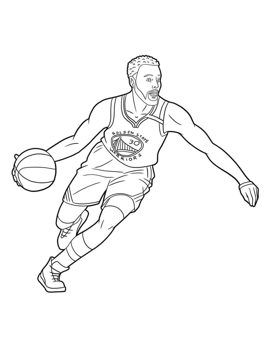 Amazing Stephen Curry Coloring Page Free Printable Coloring Pages For Kids