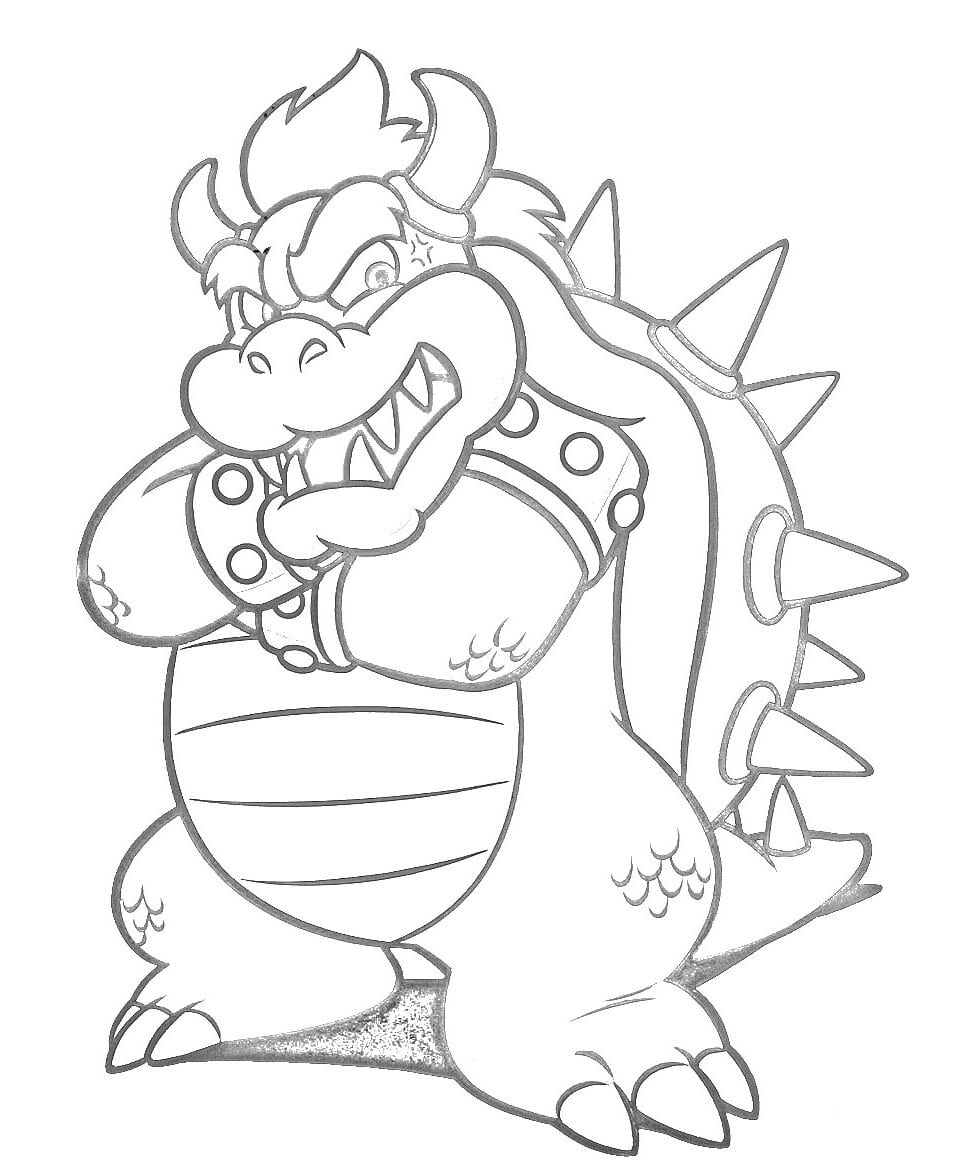 Angry King Koopa From Super Mario Games Coloring Pages Super Mario Bros Coloring Pages