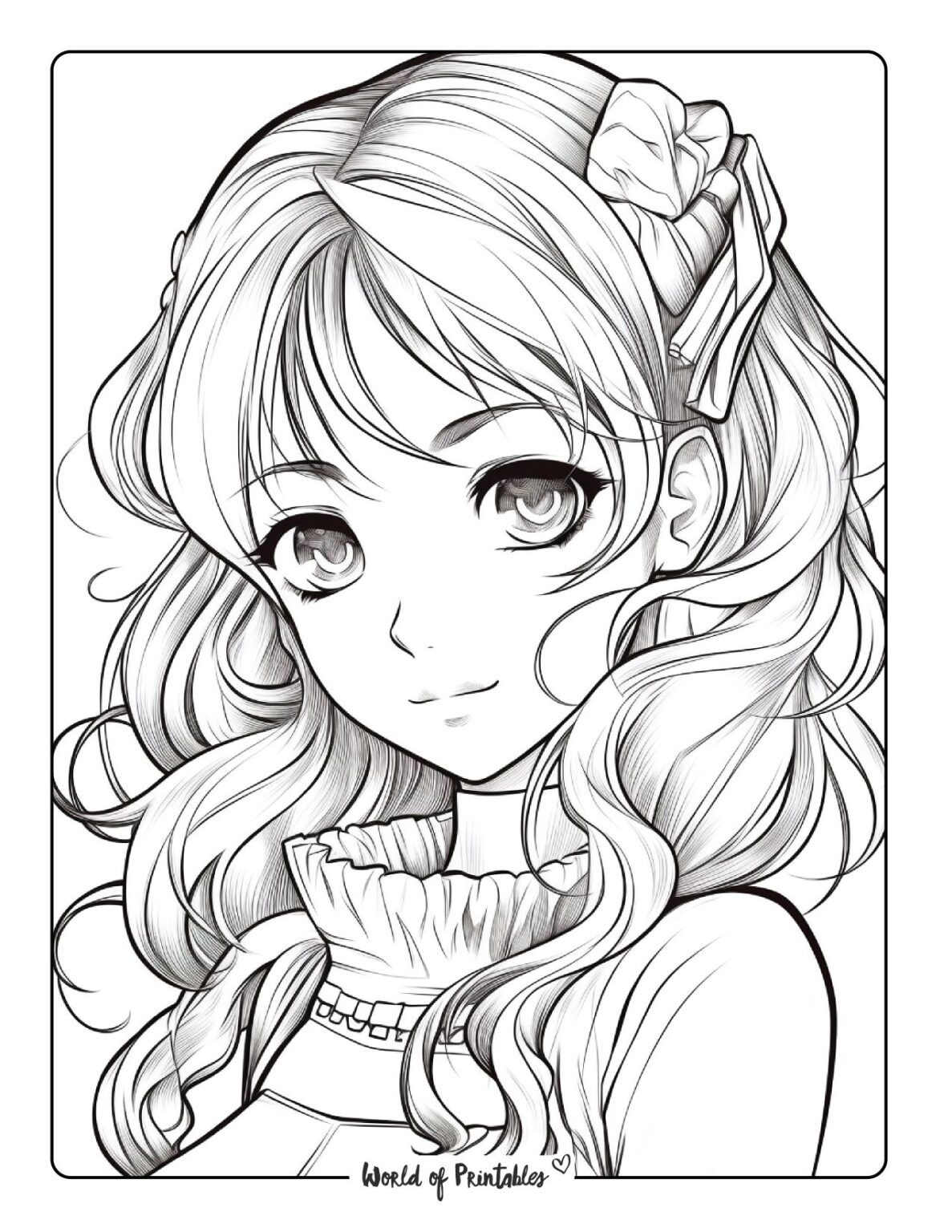 Anime Coloring Pages For Kids Adults World Of Printables