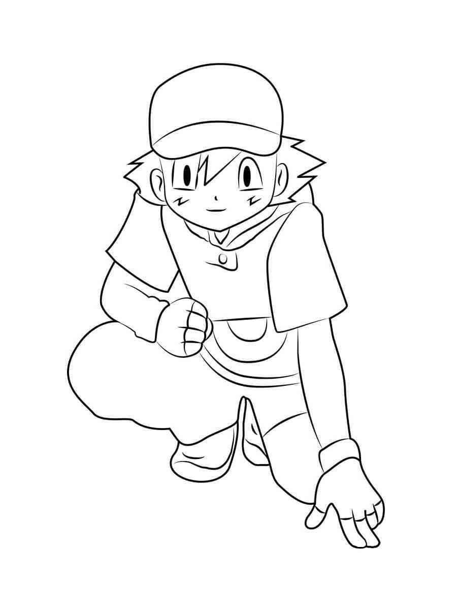 Ash Ketchum Coloring Pages Free Printable