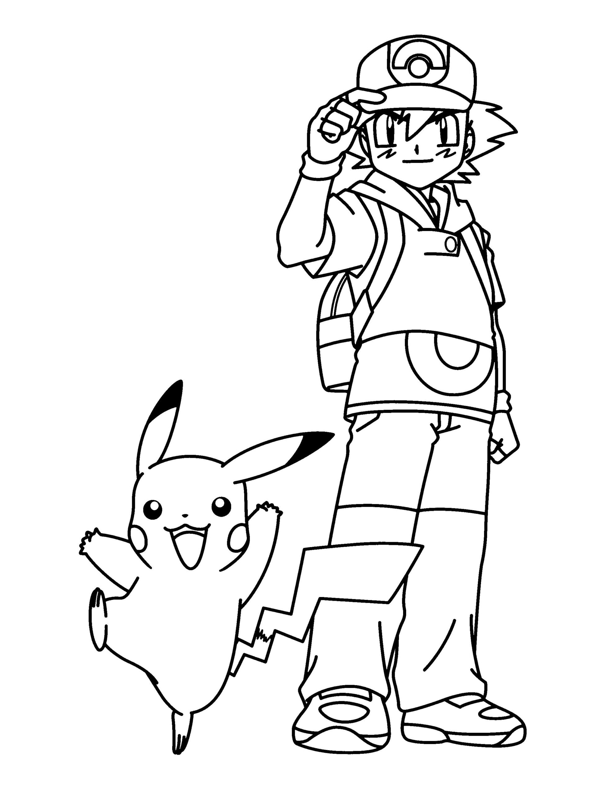 Ash Ketchum Coloring Pages Printable JulietilFoley