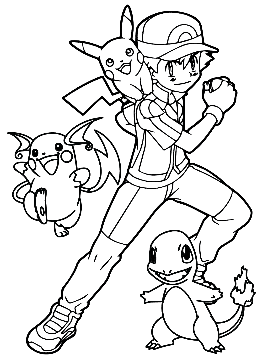 Ash Ketchum Pictures To Color Free Printable Coloring Pages