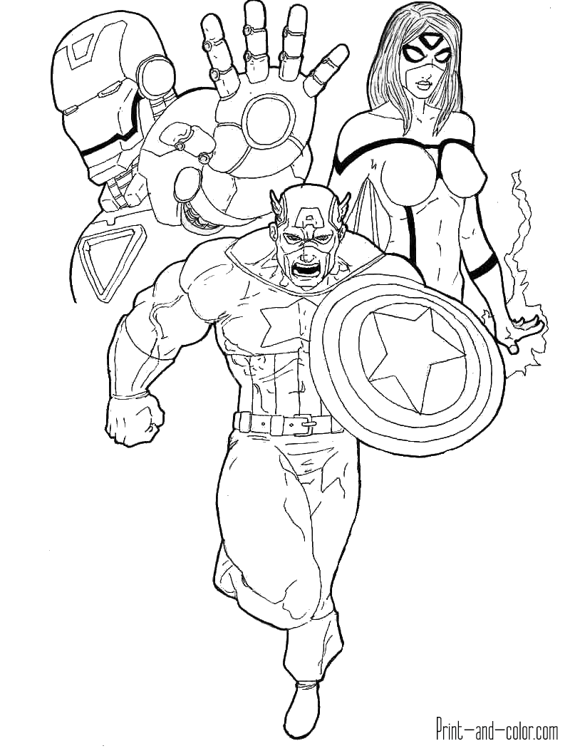 Avengers Printables Coloring Pages