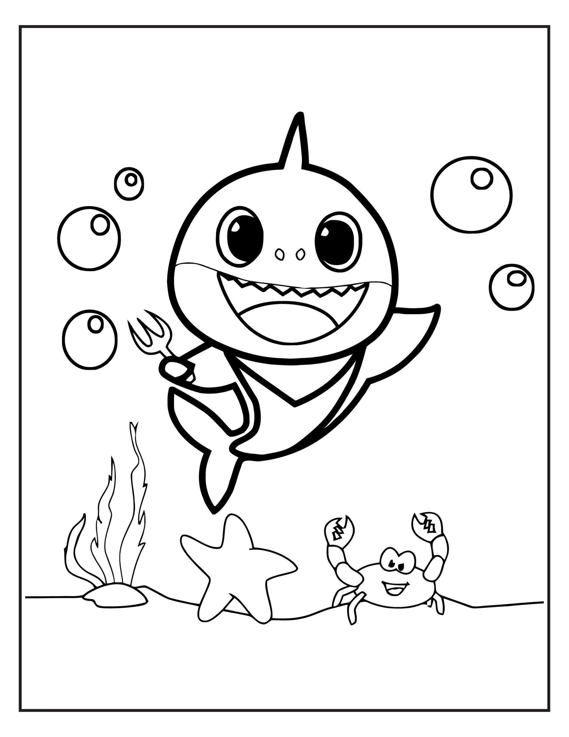 Baby Shark Pages Coloring Pages