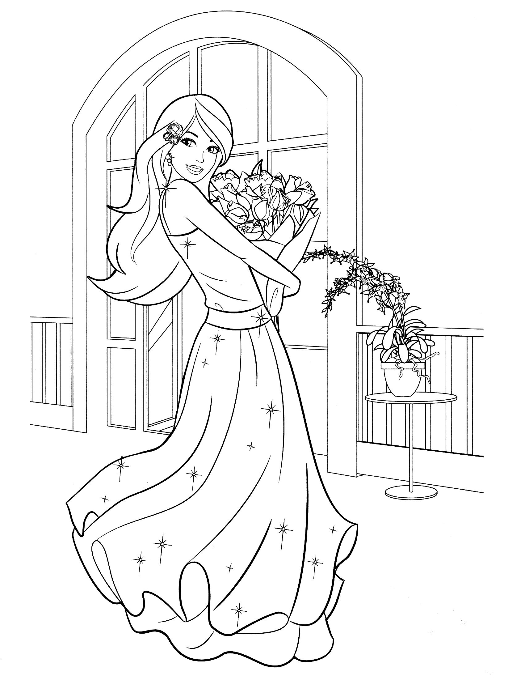 Barbie Birthday Coloring Pages At GetColorings Free Printable Colorings Pages To Print And
