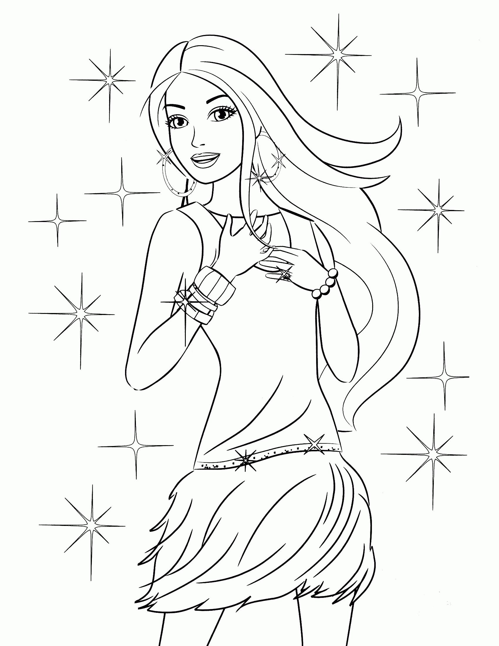 Barbie Coloring Pages Fashion Coloring Home