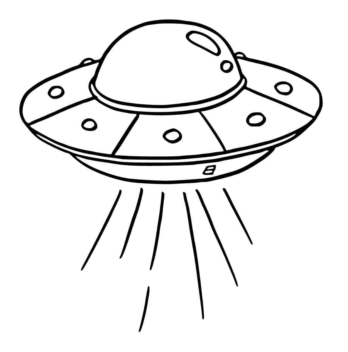Basic UFO Coloring Page Download Print Or Color Online For Free