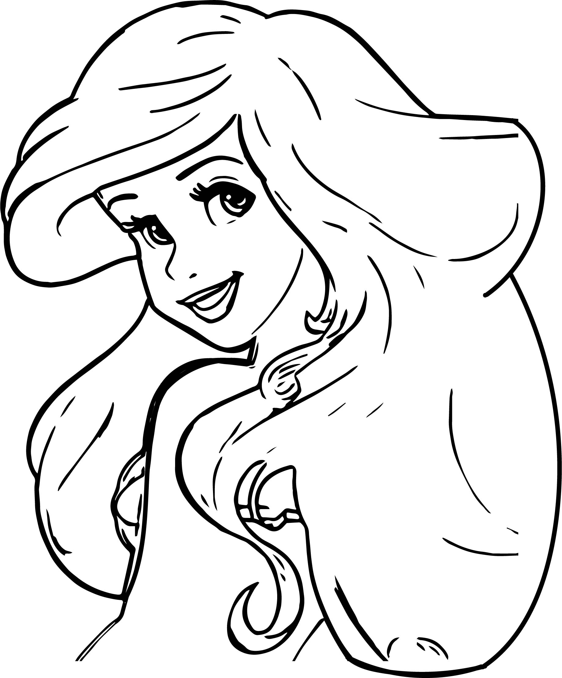 Beautiful Ariel Mermaid Coloring Page Wecoloringpage