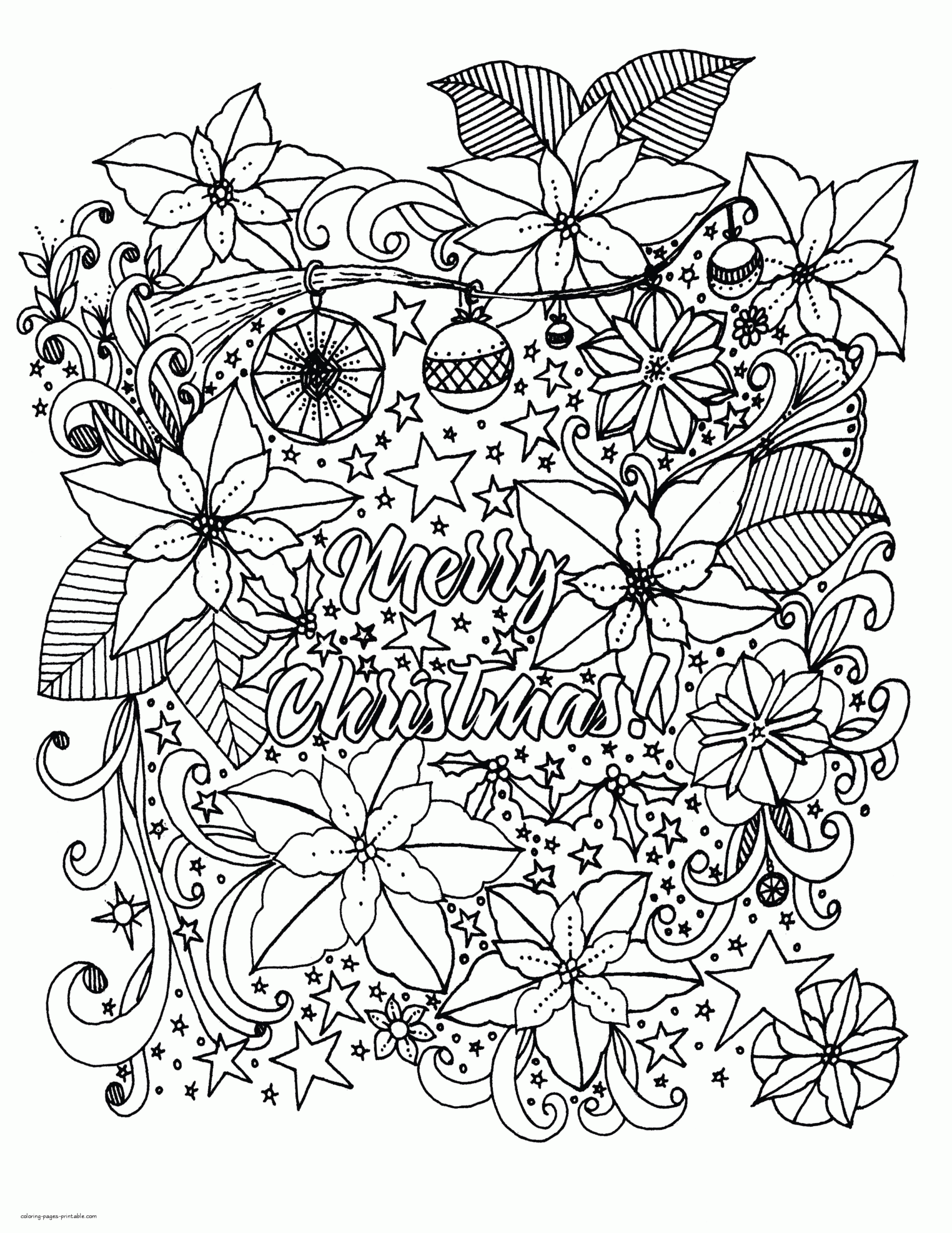 Beautiful Christmas Coloring Pages For Adults For Free COLORING PAGES PRINTABLE COM