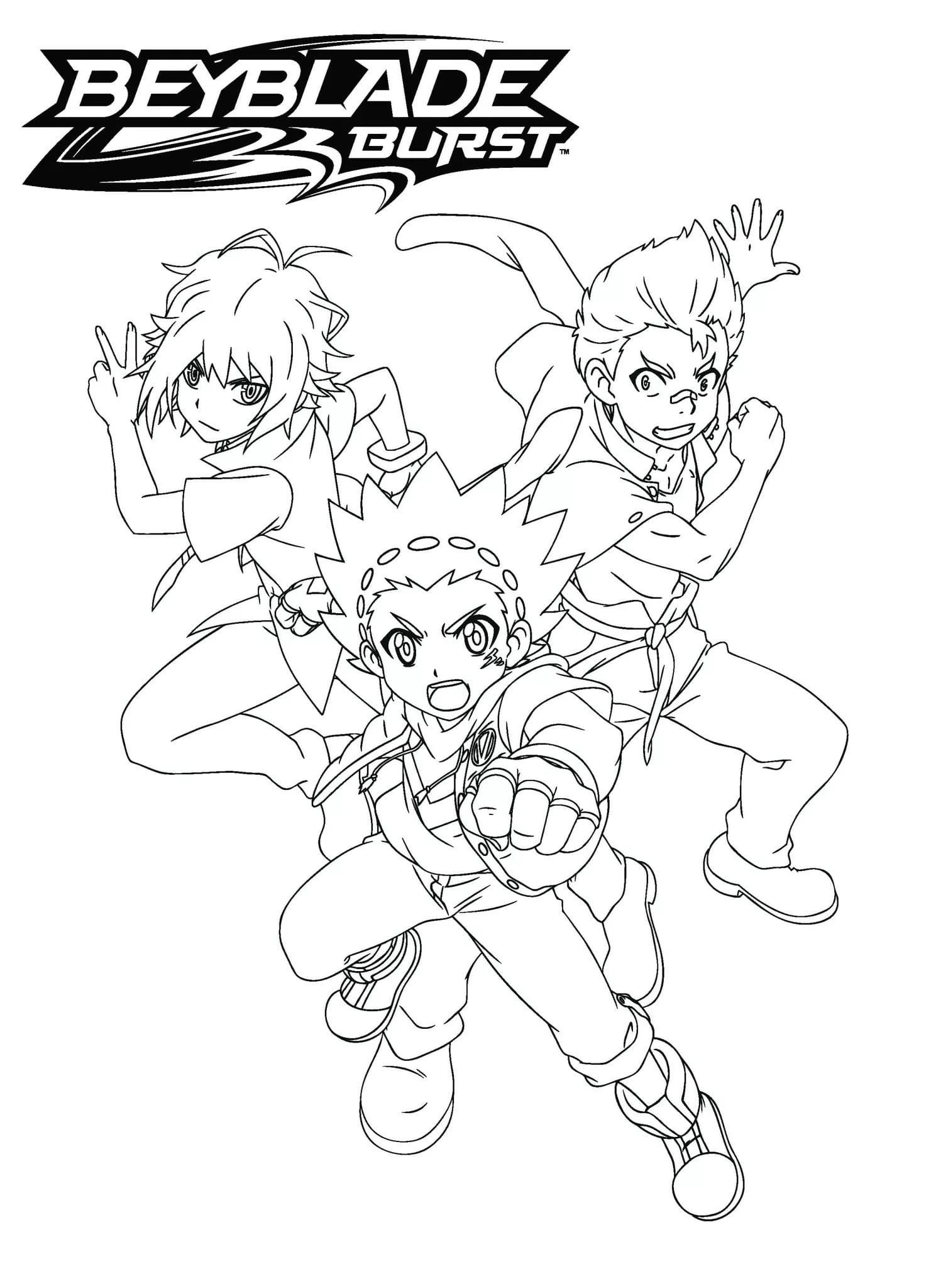 Printable Coloring Pages Beyblade Burst