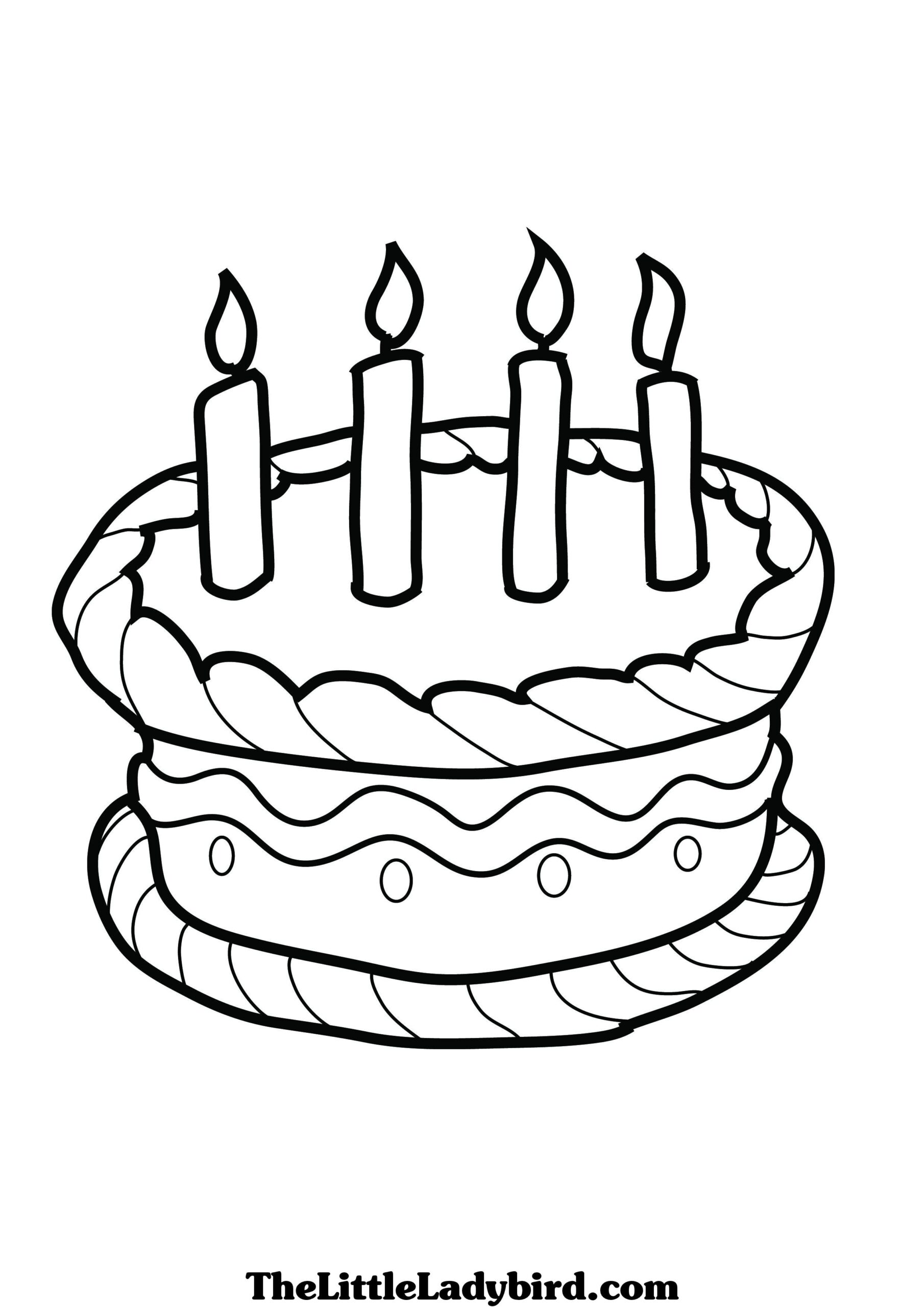 Birthday Cake Coloring Pages To Download And Print For Free