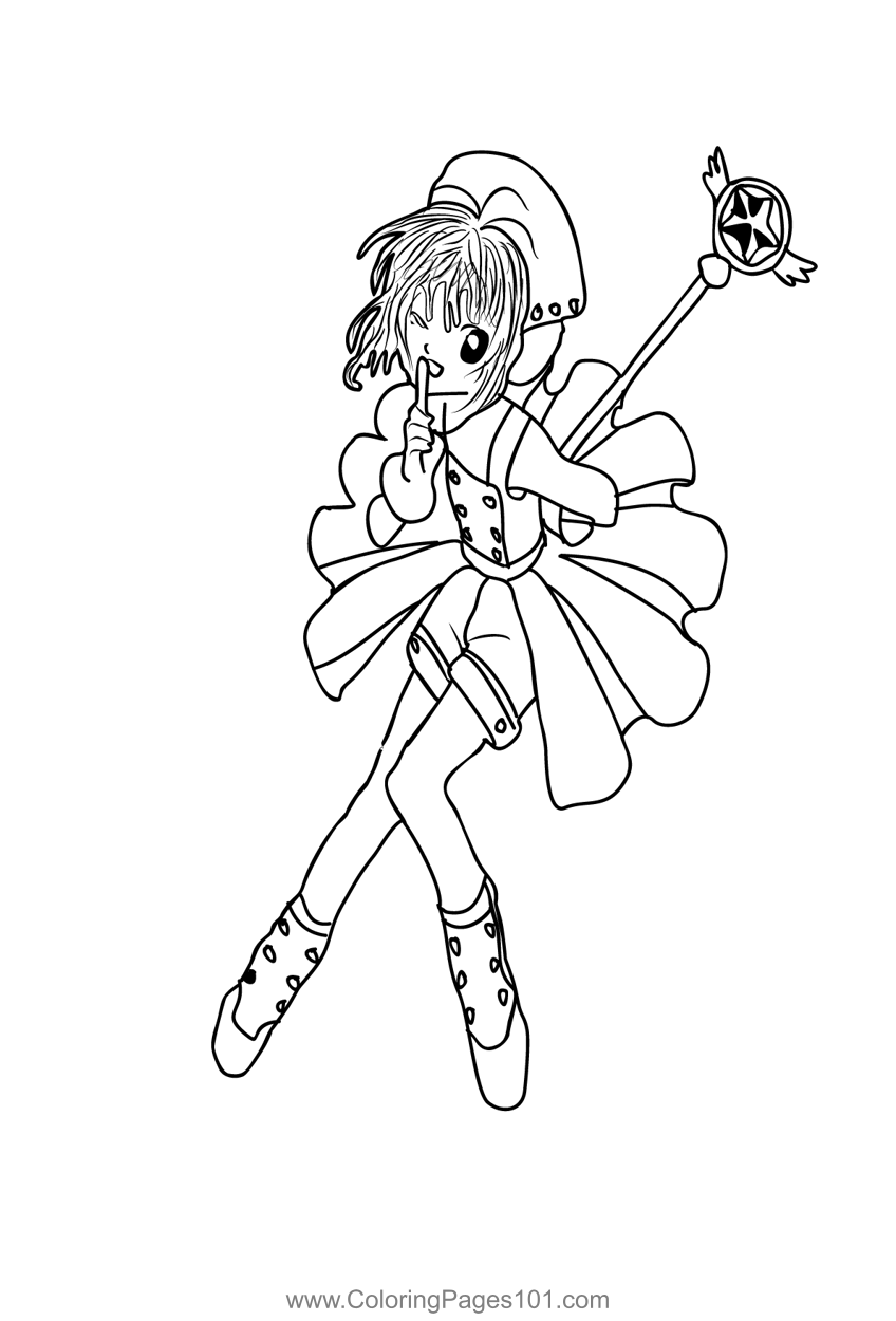 Cardcaptors Sakura 2 Coloring Page For Kids Free Cardcaptor Sakura Printable Coloring Pages