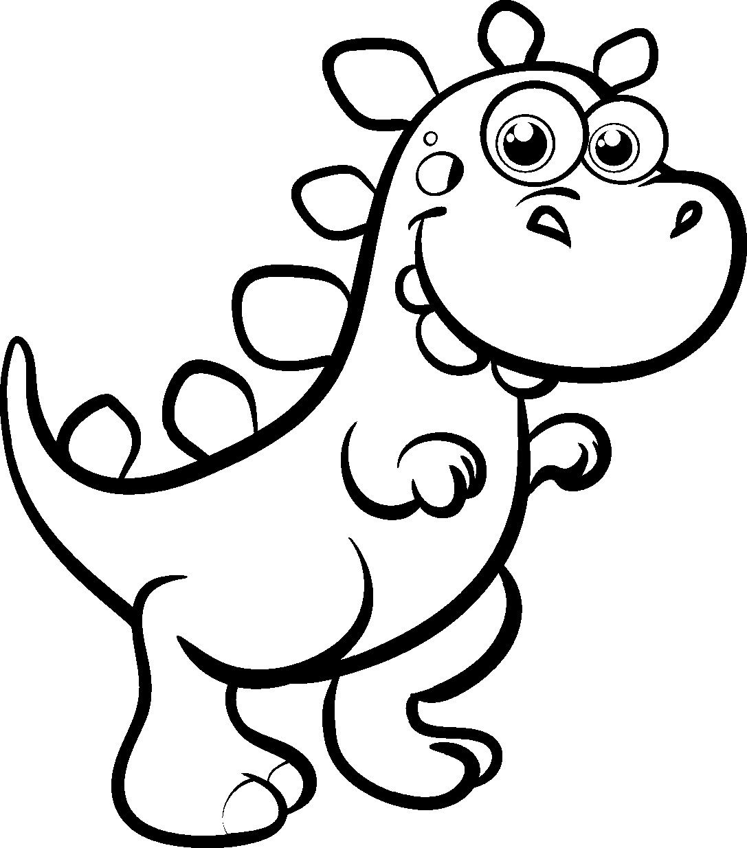 Cartoon Dinosaur Coloring Page Hannah Thoma S Coloring Pages