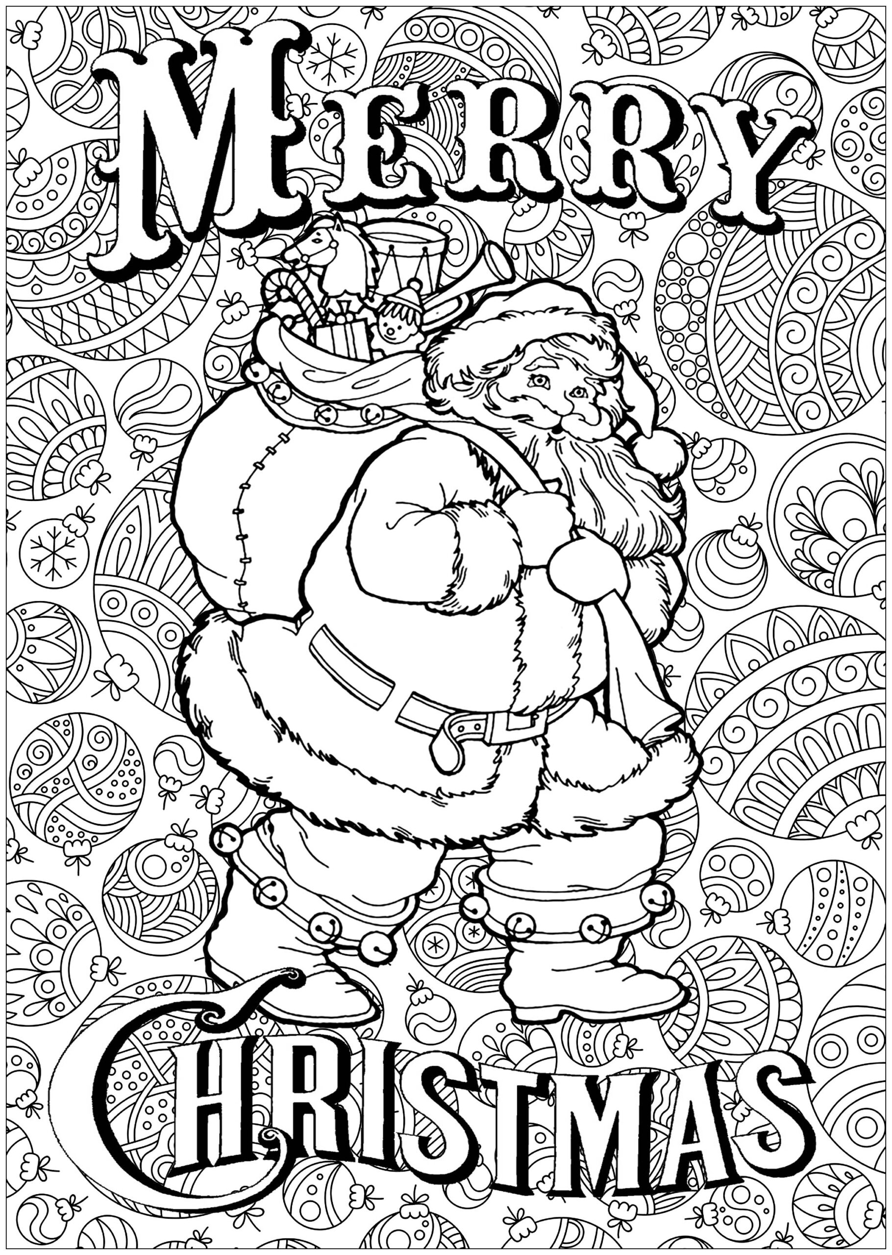 Christmas Adult Coloring Pages Printable