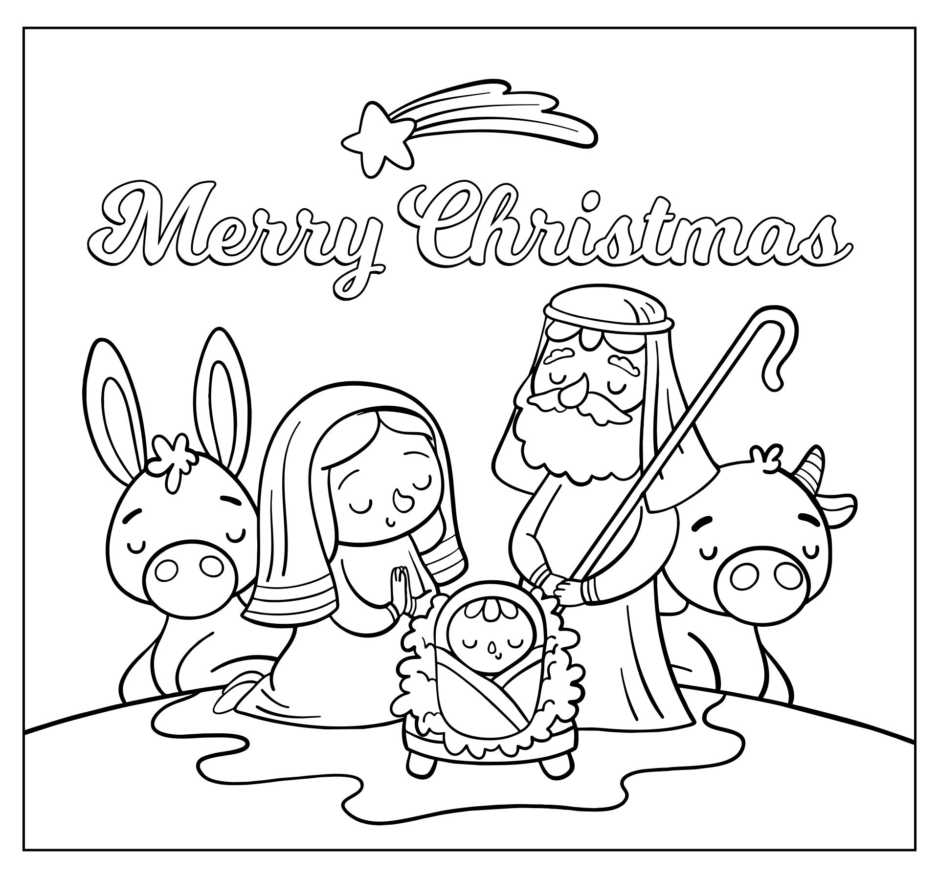 Christmas Nativity Scene Coloring Page 15 Free PDF Printables Printablee