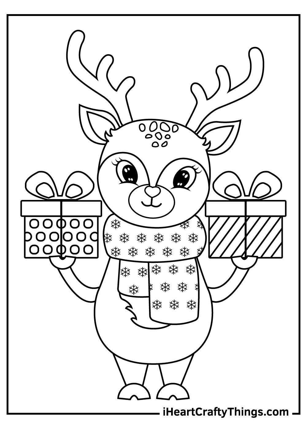 Reindeer Printable Coloring Pages