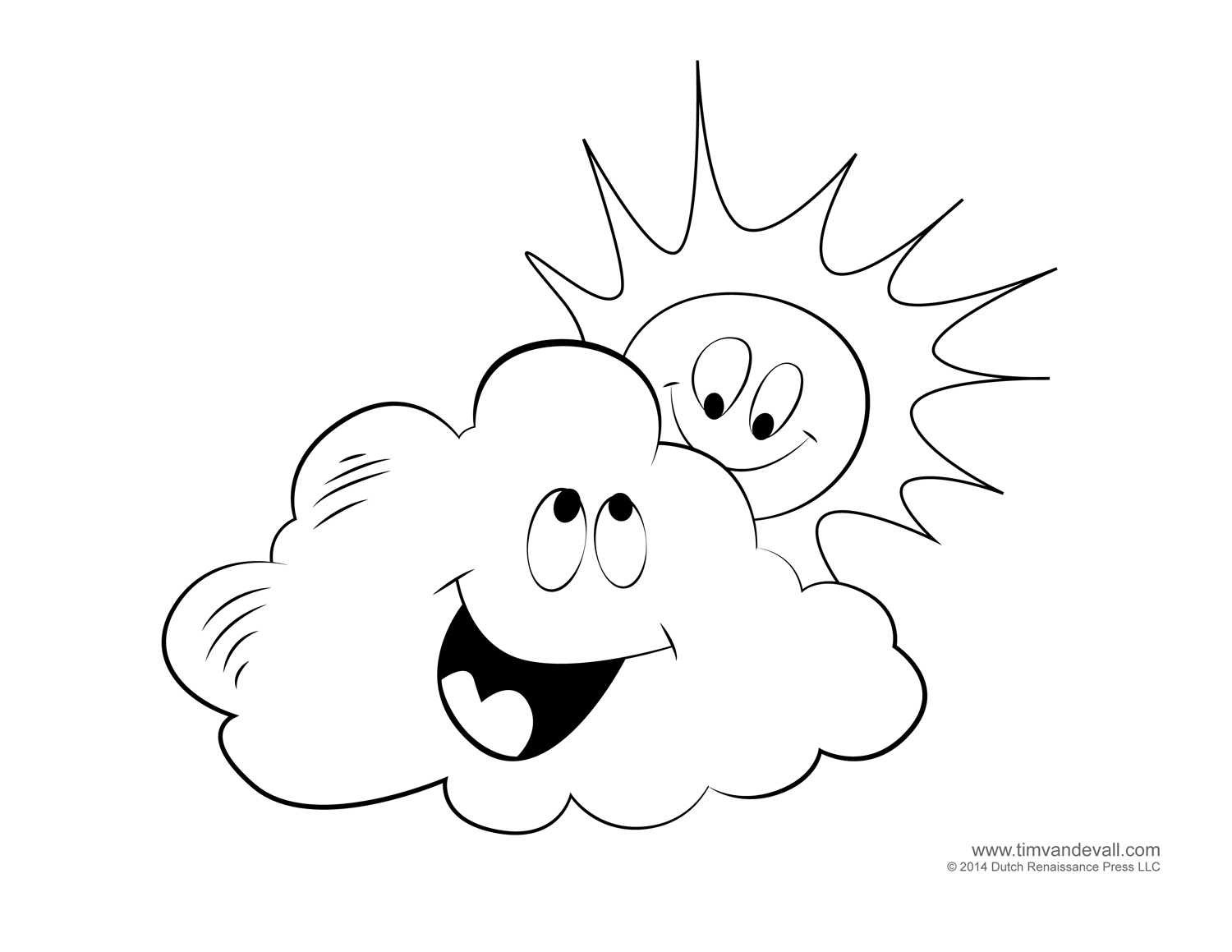 Cloud Coloring Page Tim S Printables