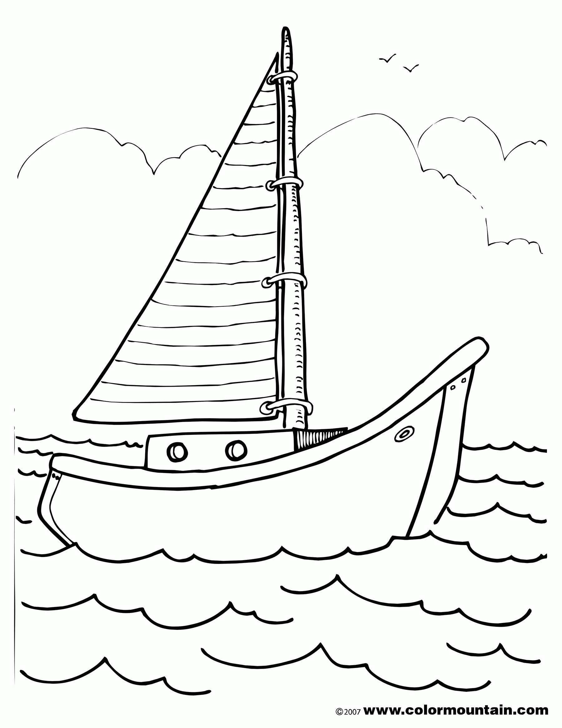 Sailboat Coloring Pages Printable