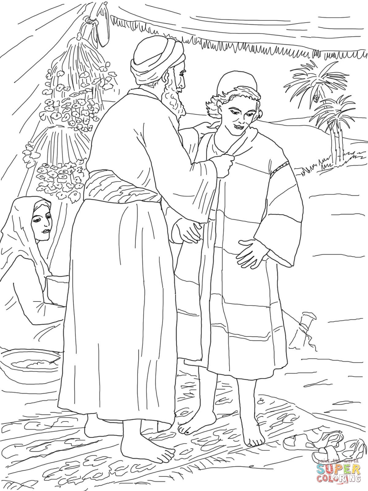 Coloring Page Joseph Coat Of Many Colors Coloring Home